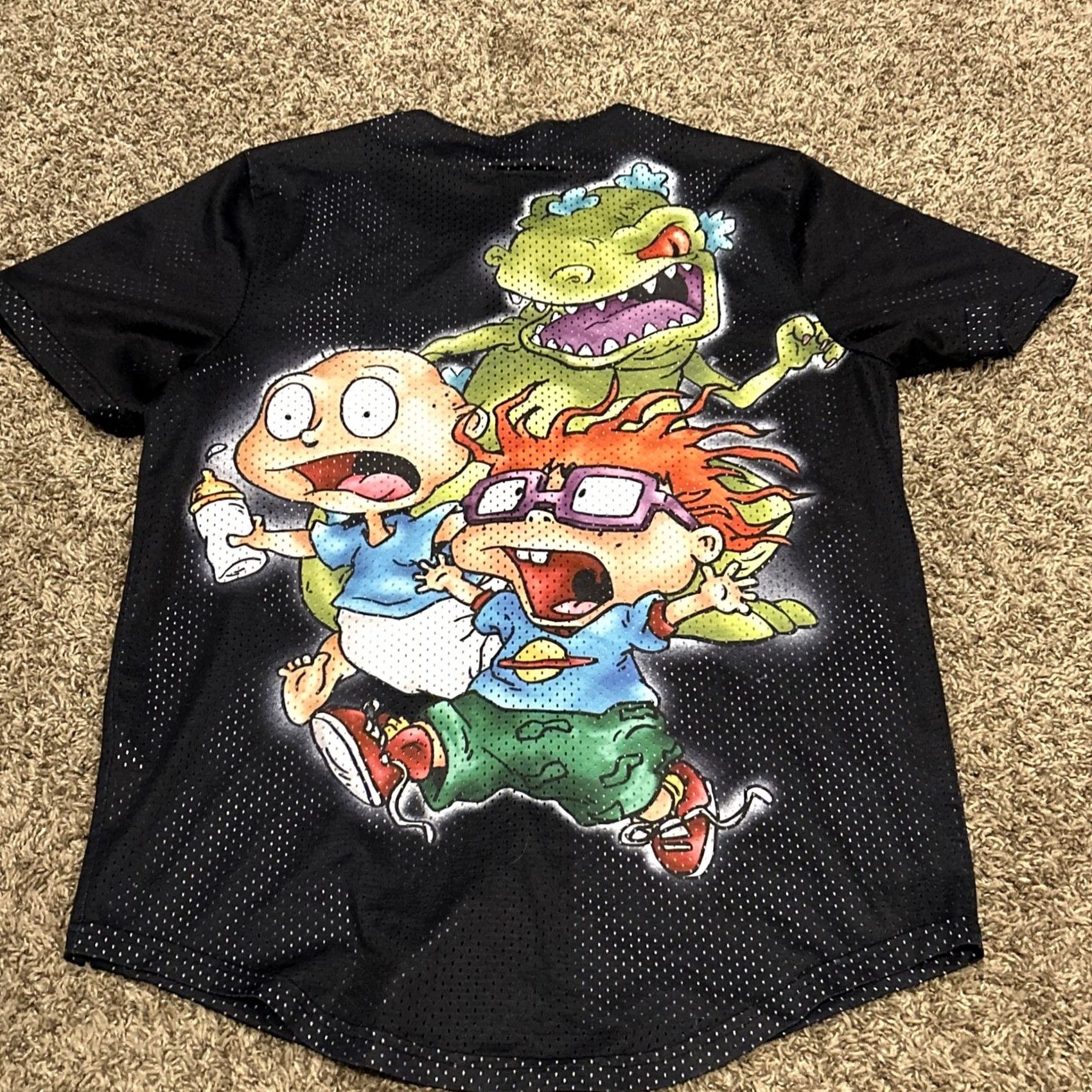 Nickelodeon Nickelodeon Rugrats Jersey Short Sleeve T-Shirt Tommy Reptar Black S Boys Men Retro 1991 vintage? Size US S / EU 44-46 / 1 - 3 Thumbnail