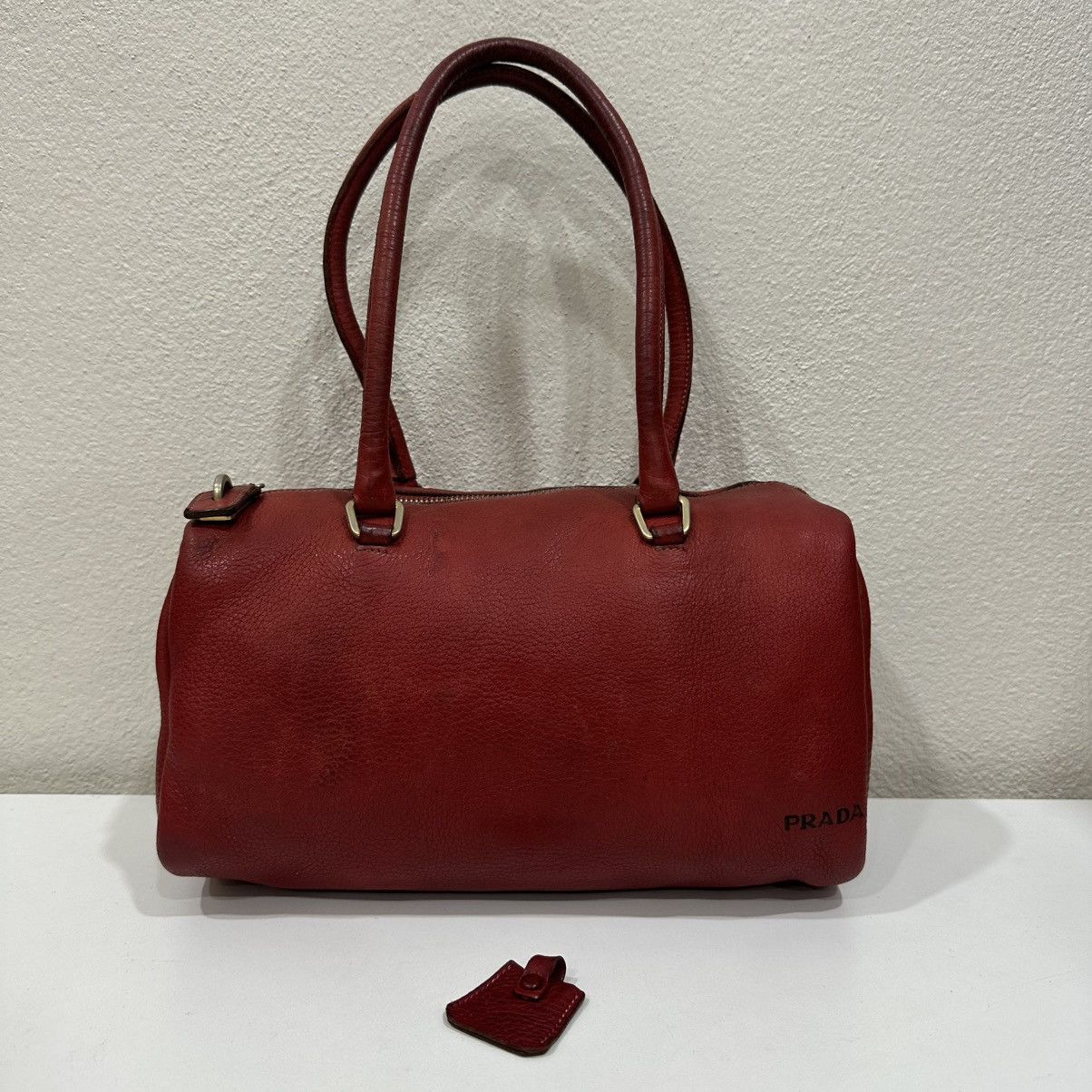 Prada PRADA VITELLO DAINO LEATHER BAULETTO MINI BOSTON BAG Size ONE SIZE - 2 Thumbnail