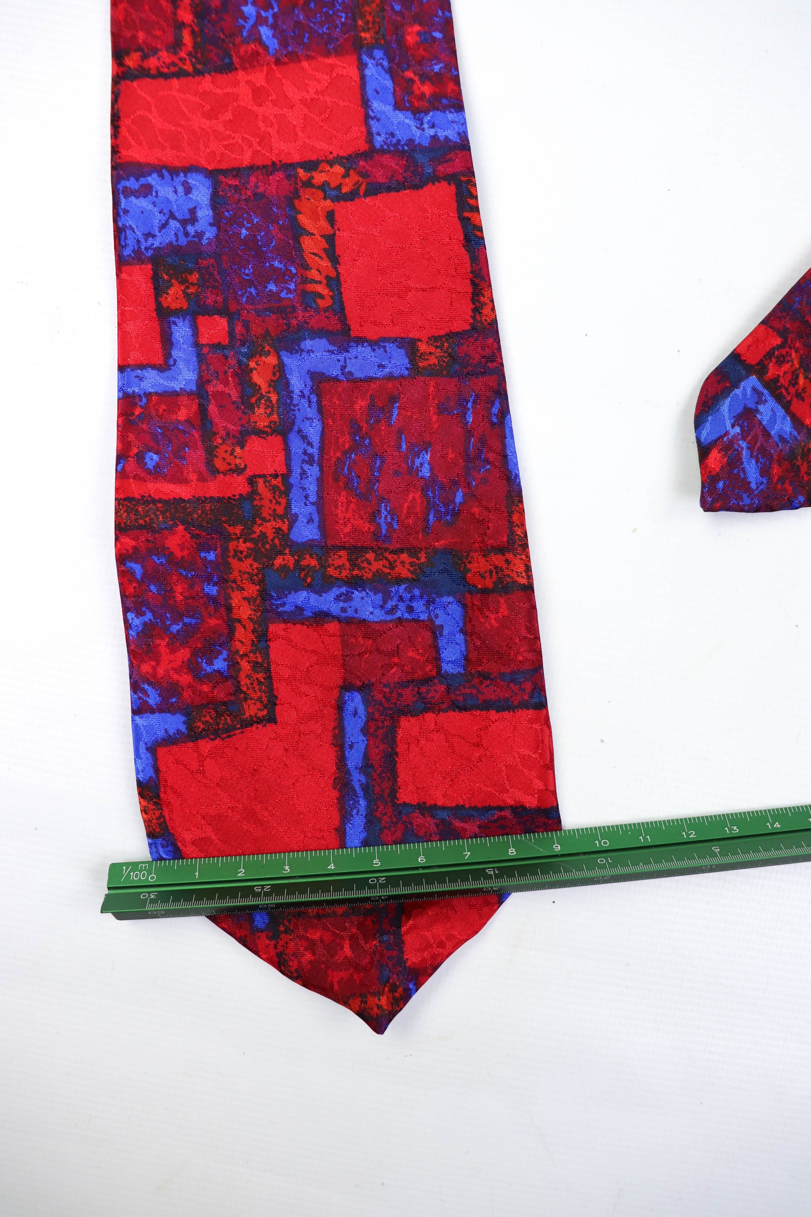 Designer Vintage Paco Rabanne Paris Abstract Graphics Silk Tie Size ONE SIZE - 9 Thumbnail