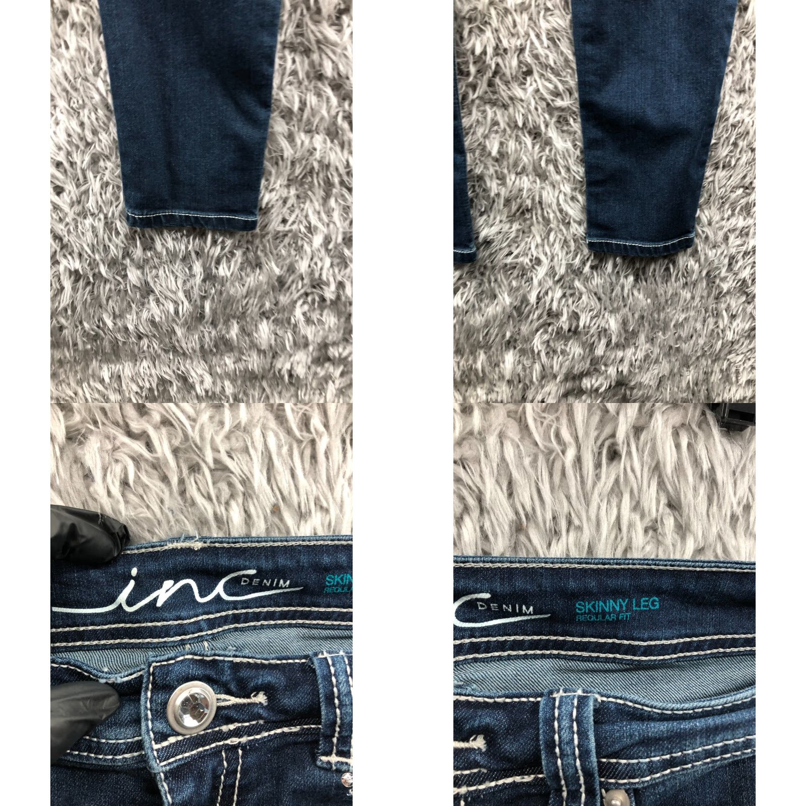 Vintage inc Denim Skinny Jeans Size 6 Womens Mid Rise Dark Wash Blue Denim Size 28" / US 6 / IT 42 - 8 Thumbnail