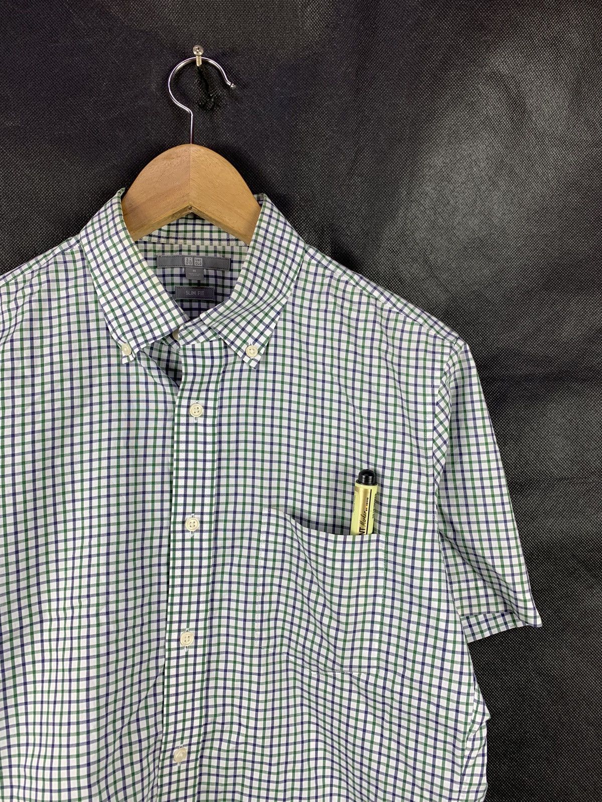 Japanese Brand × Uniqlo Steals! Uniqlo Slim Fit Button Up Shirt Small Checkered Size US M / EU 48-50 / 2 - 3 Thumbnail