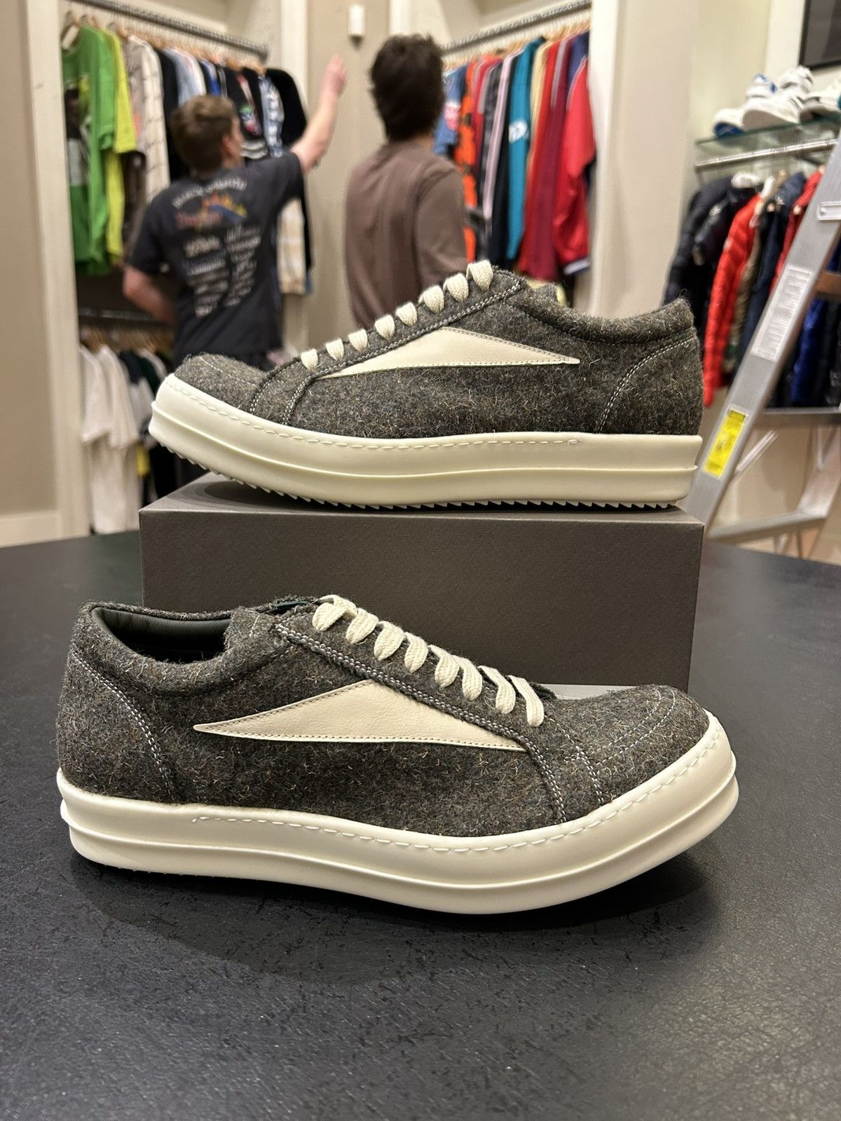 Rick Owens Rick Owens Wool Vintage Low Sneaker Size US 8 / EU 41 - 1 Thumbnail