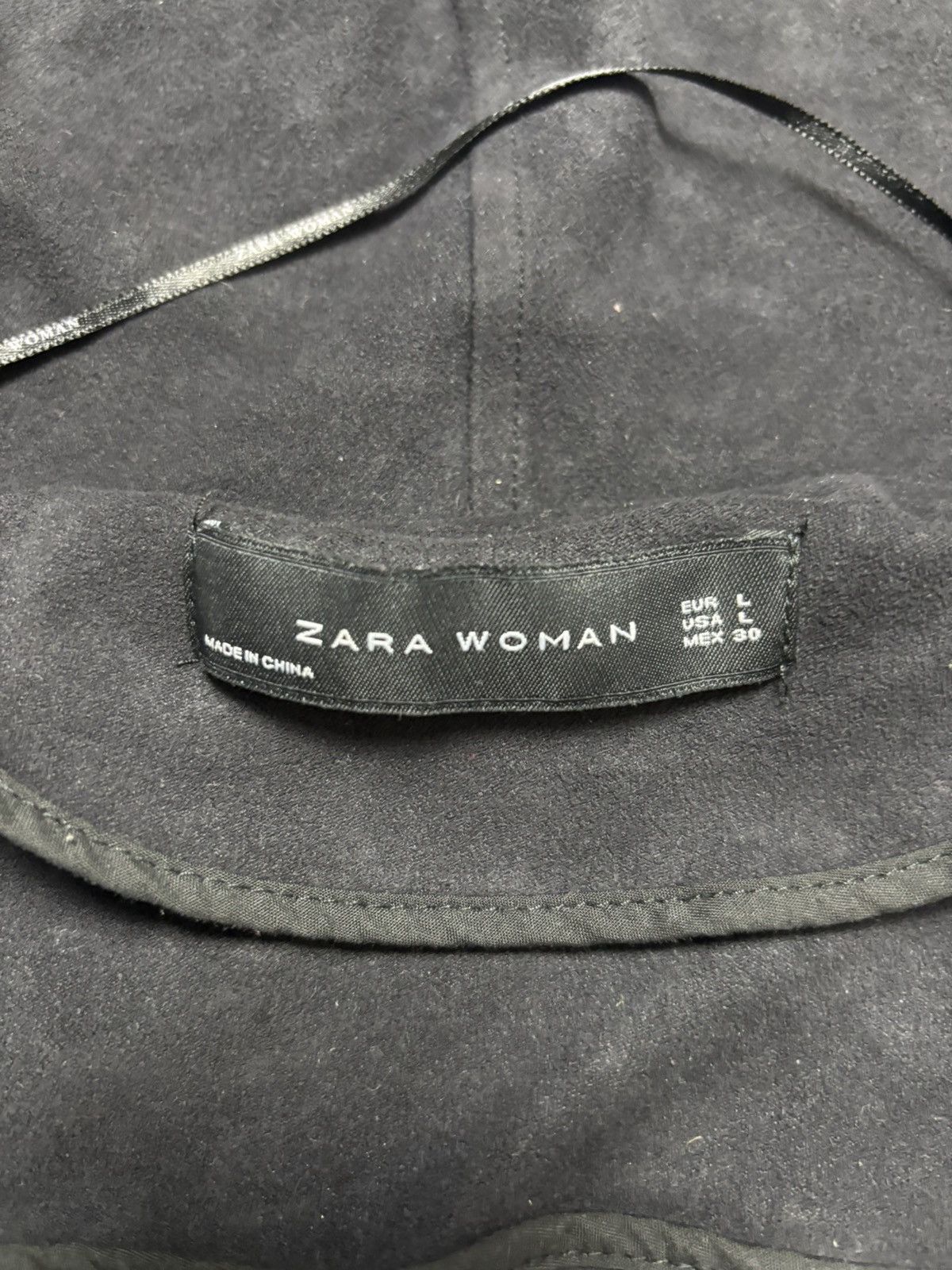 Japanese Brand × Vintage × Zara Avant garde leather jacket asymmetrical zip Size L / US 10 / IT 46 - 7 Thumbnail