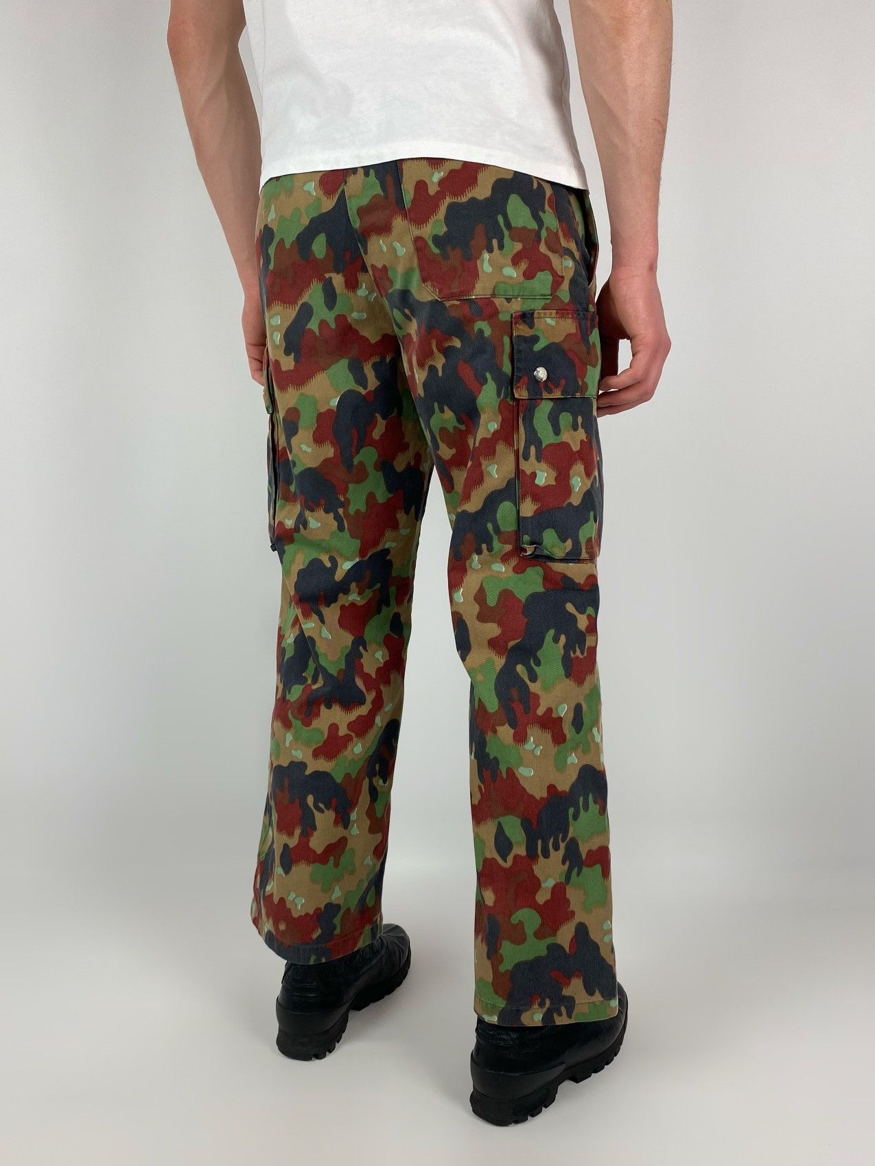Vintage 1980’s Vintage Swiss Army Alpenflage Pizza Camo Cargo Pants Size US 32 / EU 48 - 2 Thumbnail