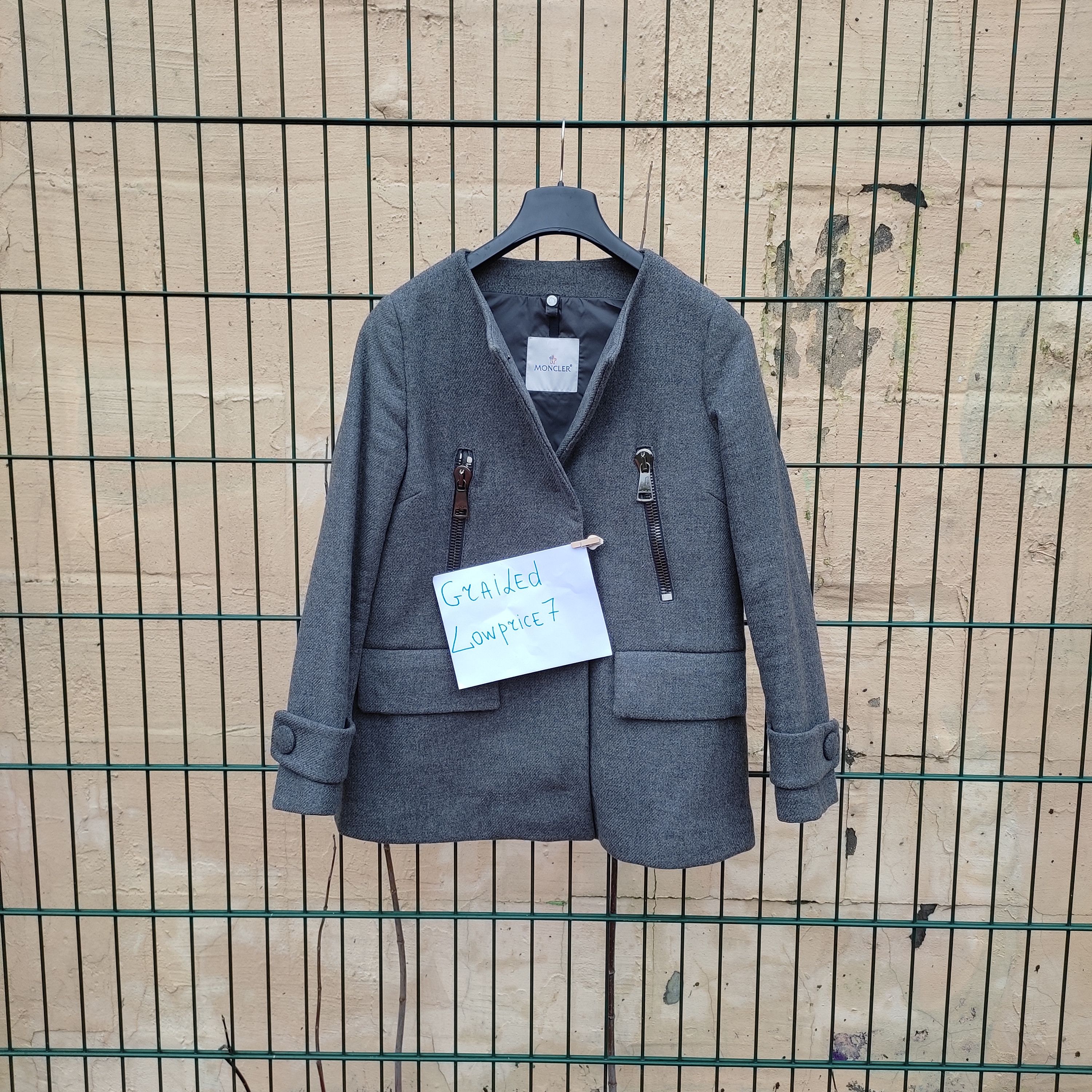 Moncler Womens Moncler Euphemia Giubbotto Wool Coat Jacket Blazer Size S / US 4 / IT 40 - 3 Thumbnail
