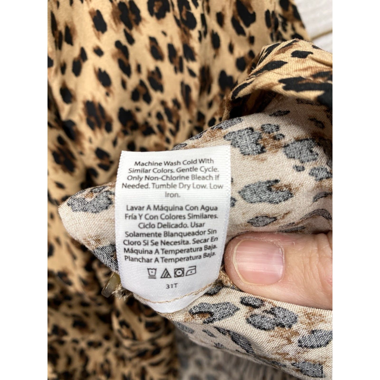 Vintage Time & Tru Dress XL 16/18 Animal Print Cheetah Boho Hippie Lightweight Flowy Dress Size XL / US 12-14 / IT 48-50 - 7 Thumbnail
