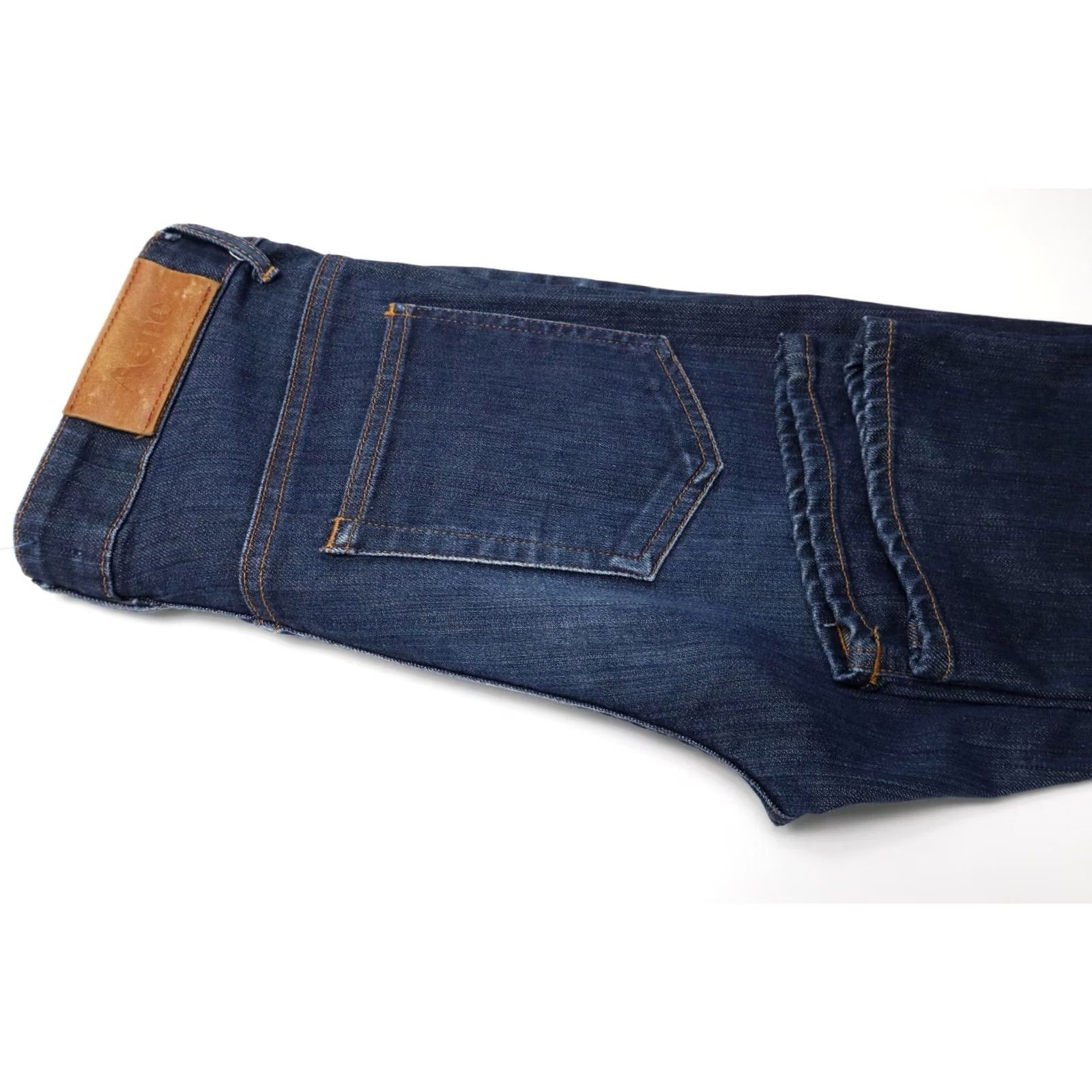Vintage ACNE Hex Dc Jeans Women's Slim Fit Stretch Zip Fly Dark Blue W30/L32 Size 30" / US 8 / IT 44 - 5 Thumbnail