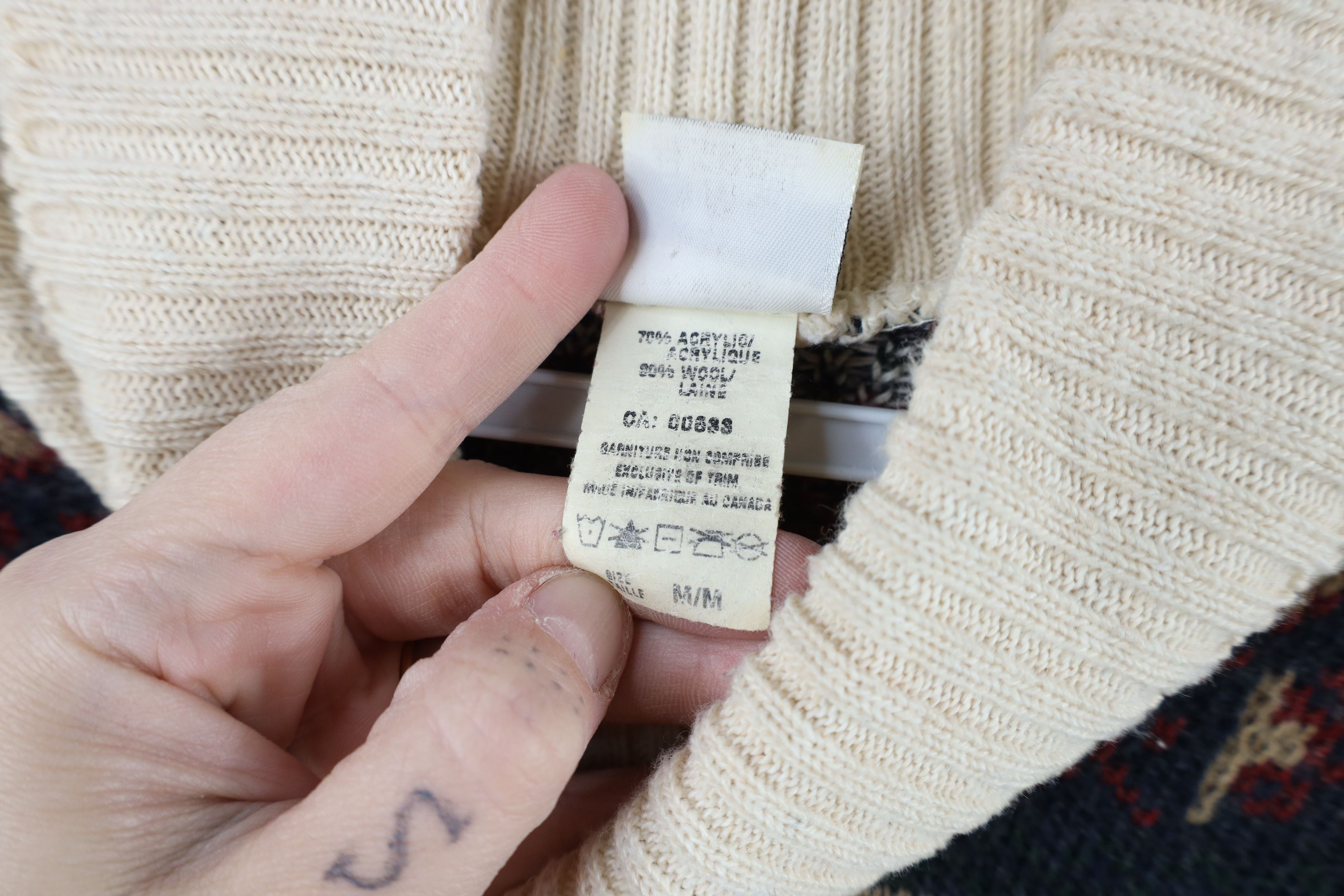 Vintage Vintage 90s Streetwear Fair Isle Turtleneck Tunic Sweater Size M / US 6-8 / IT 42-44 - 10 Thumbnail