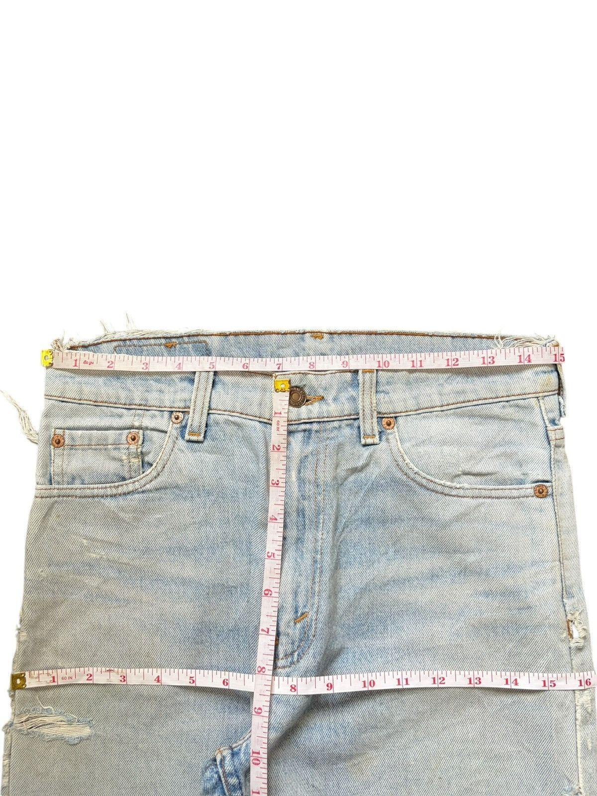 Levi's Vintage 90s Levis 515 Light Wash Distressed Jeans Size US 30 / EU 46 - 5 Thumbnail