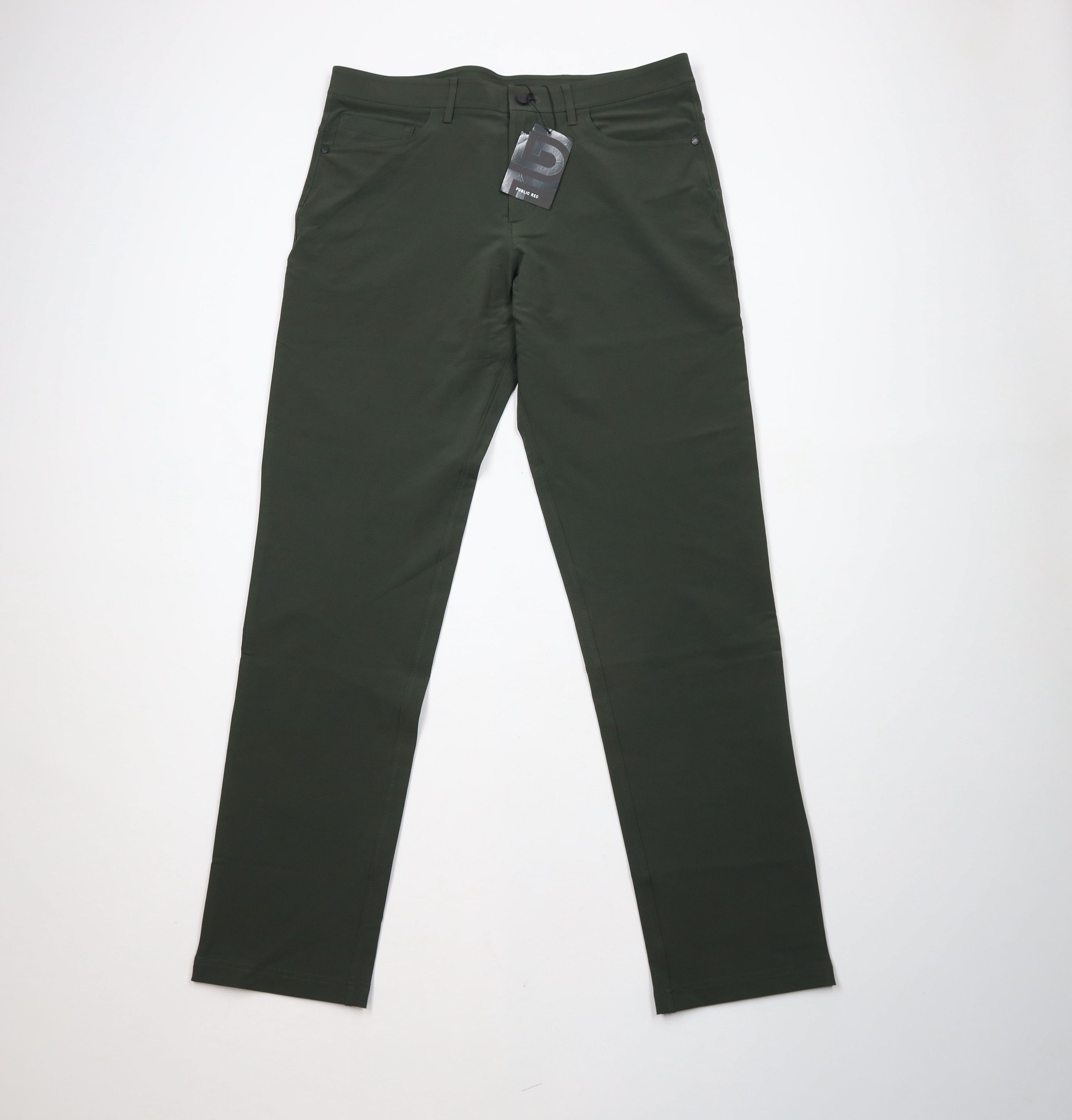 Public Rec × Vintage New Public Rec Workday Straight Leg Stretch Pants Dark Olive Size US 34 / EU 50 - 1 Thumbnail