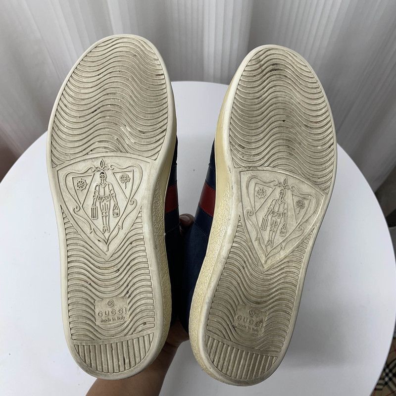 Gucci Gucci Suede High-Top Sneakers for Men - Size US 7.5 / EU 40-41 - 4 Thumbnail