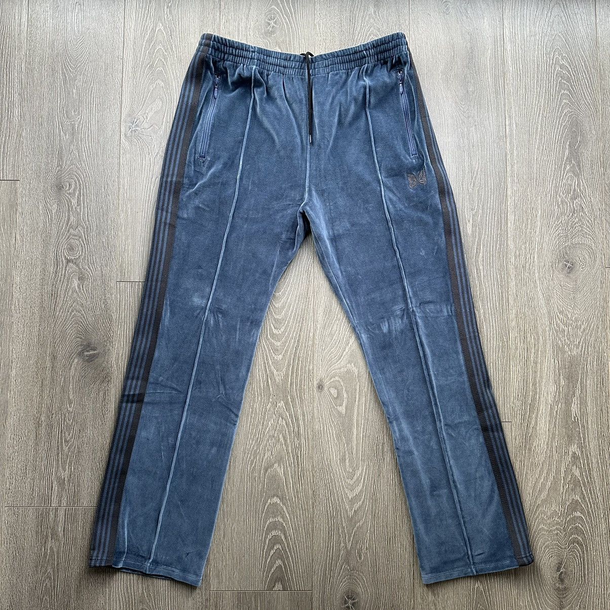 Needles velour straight leg track pants