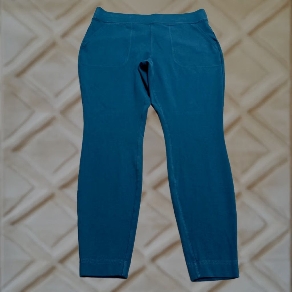 CO Duluth Legging Pants Womens Large Regular Teal Blue Cotton Blend Comfortable Stretch Pull On Casual Knit Inseam 27 in Ankle Size 36" / US 14 / IT 50 - 1 Thumbnail