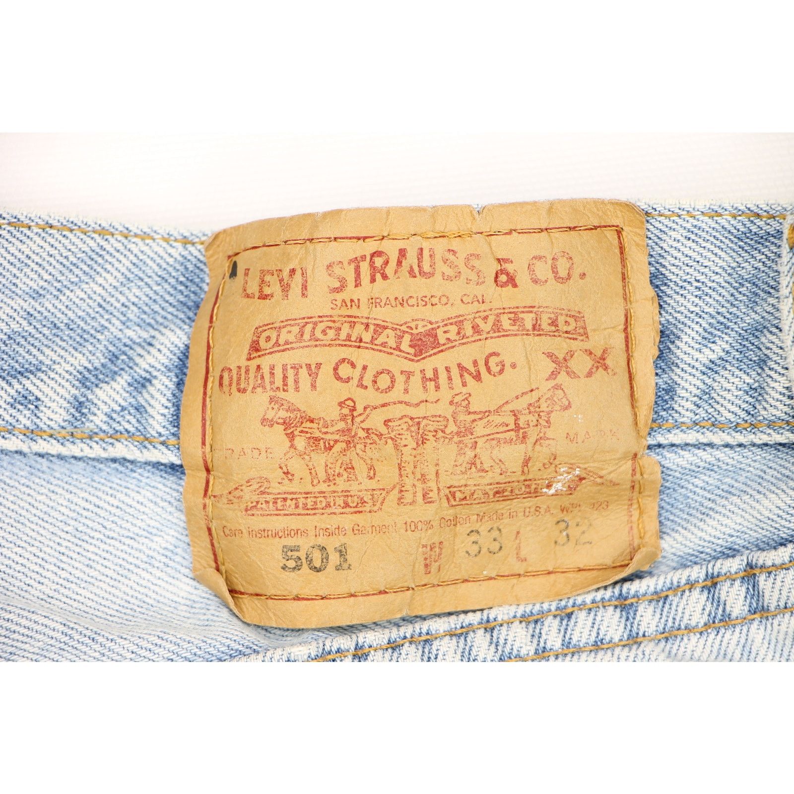 Levi's 90s Vintage Levi's 501 Light Wash Festival Mom Denim Jeans Size US 32 / EU 48 - 8 Thumbnail
