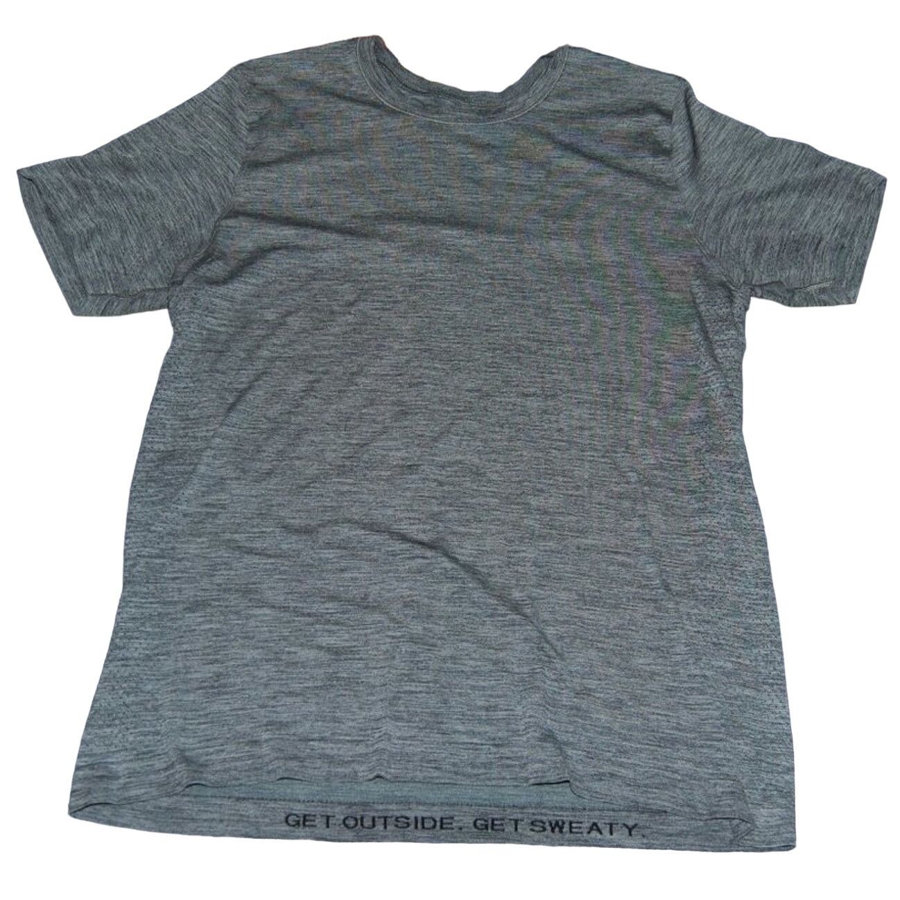 Lululemon Lululemon Gray Short Sleeve Shirt Get Outside Get Sweaty Size US L / EU 52-54 / 3 - 1 Thumbnail