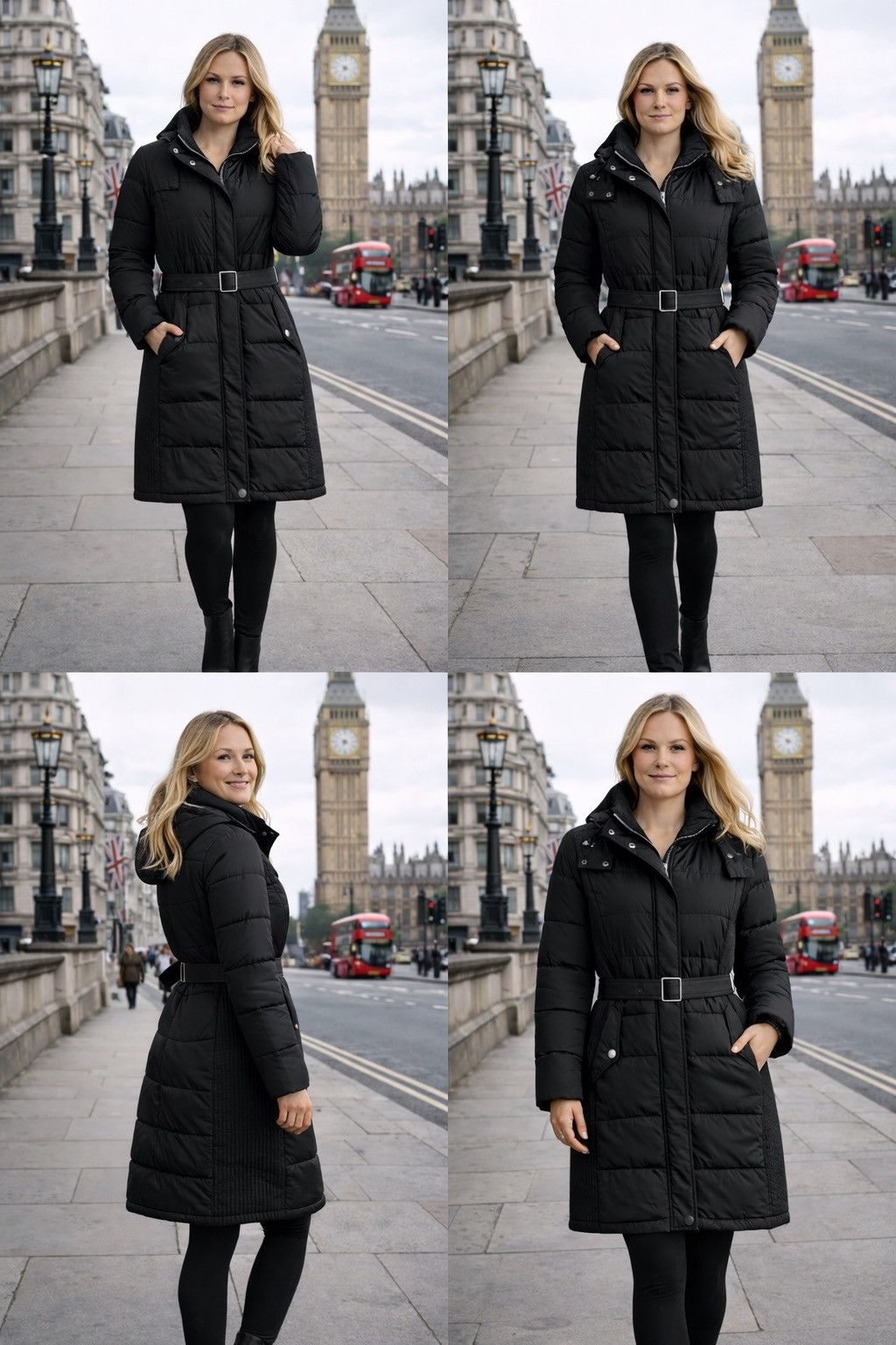 Burberry Burberry Black Belted Down Puffer Jacket w Hood S/P Size S / US 4 / IT 40 - 14 Thumbnail
