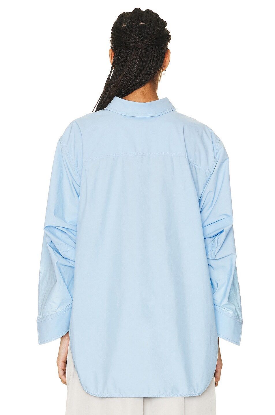 Balenciaga o1mt1gz0924 BB Corp Swing Twisted Shirt Large Fit Light Blue Size S / US 4 / IT 40 - 3 Thumbnail