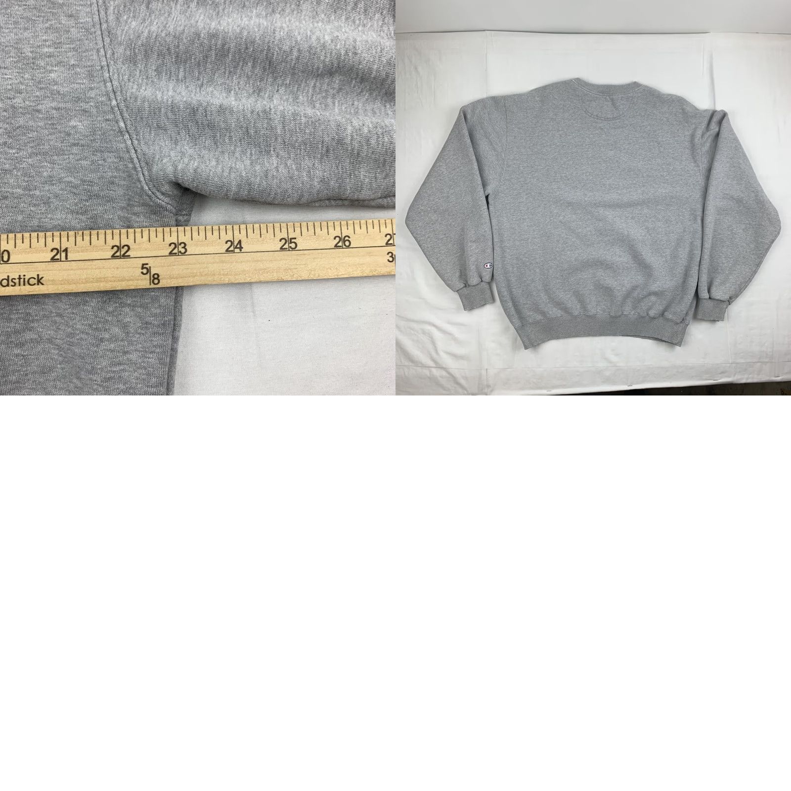 Champion VINTAGE Champion Sweatshirt Adult Medium Gray Spellout Pullover Crewneck Embroidered Y2K Mens Size US M / EU 48-50 / 2 - 8 Thumbnail