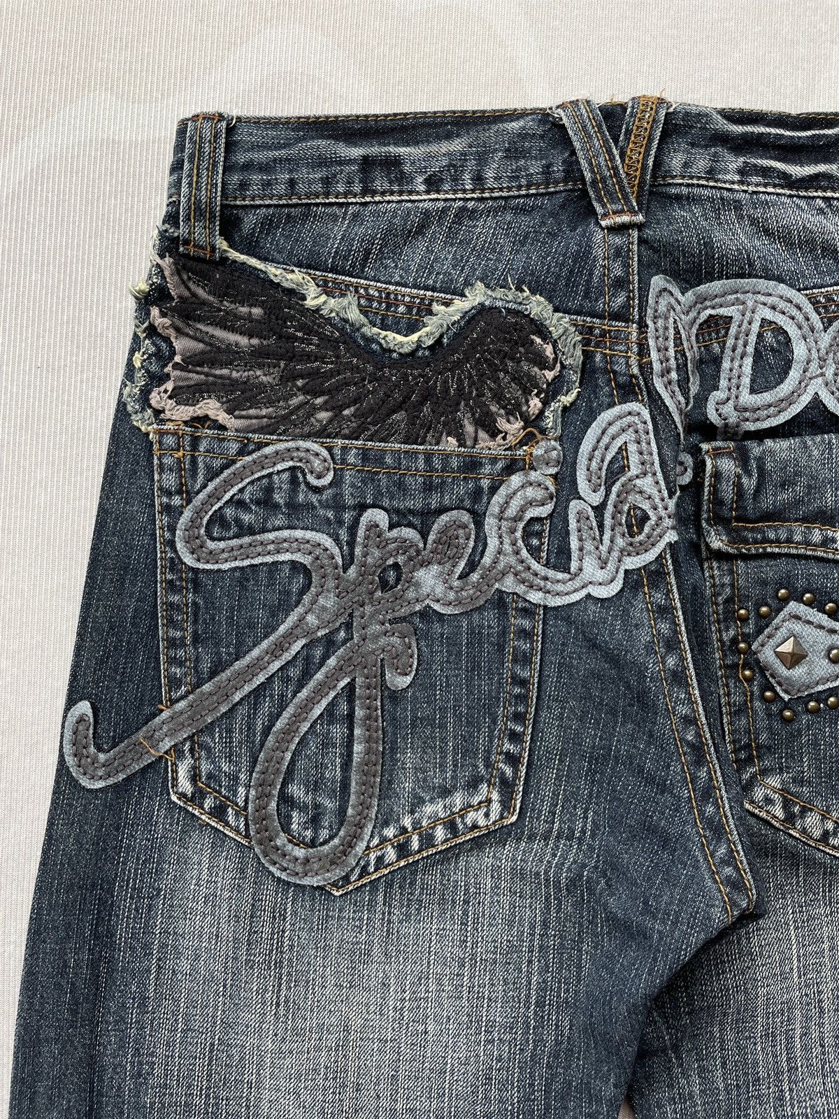 Japanese Brand Anti-Label Special Denim Embroidery Jeans (LG120) Size US 28 / EU 44 - 9 Thumbnail