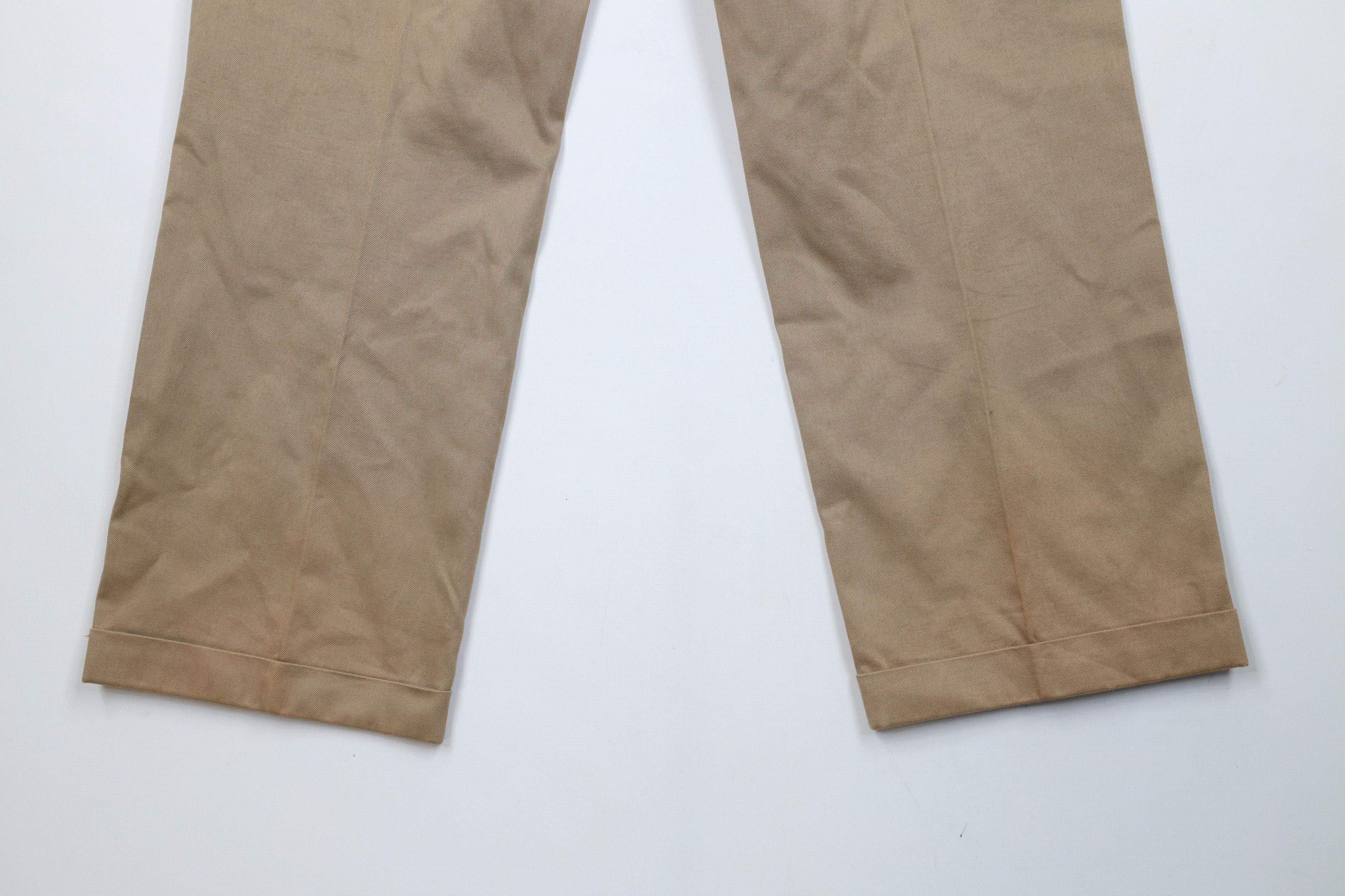 Lands' End × Vintage Vintage 70s Lands End Heavy Wide Leg Chino Pants Beige USA Size US 36 / EU 52 - 13 Thumbnail