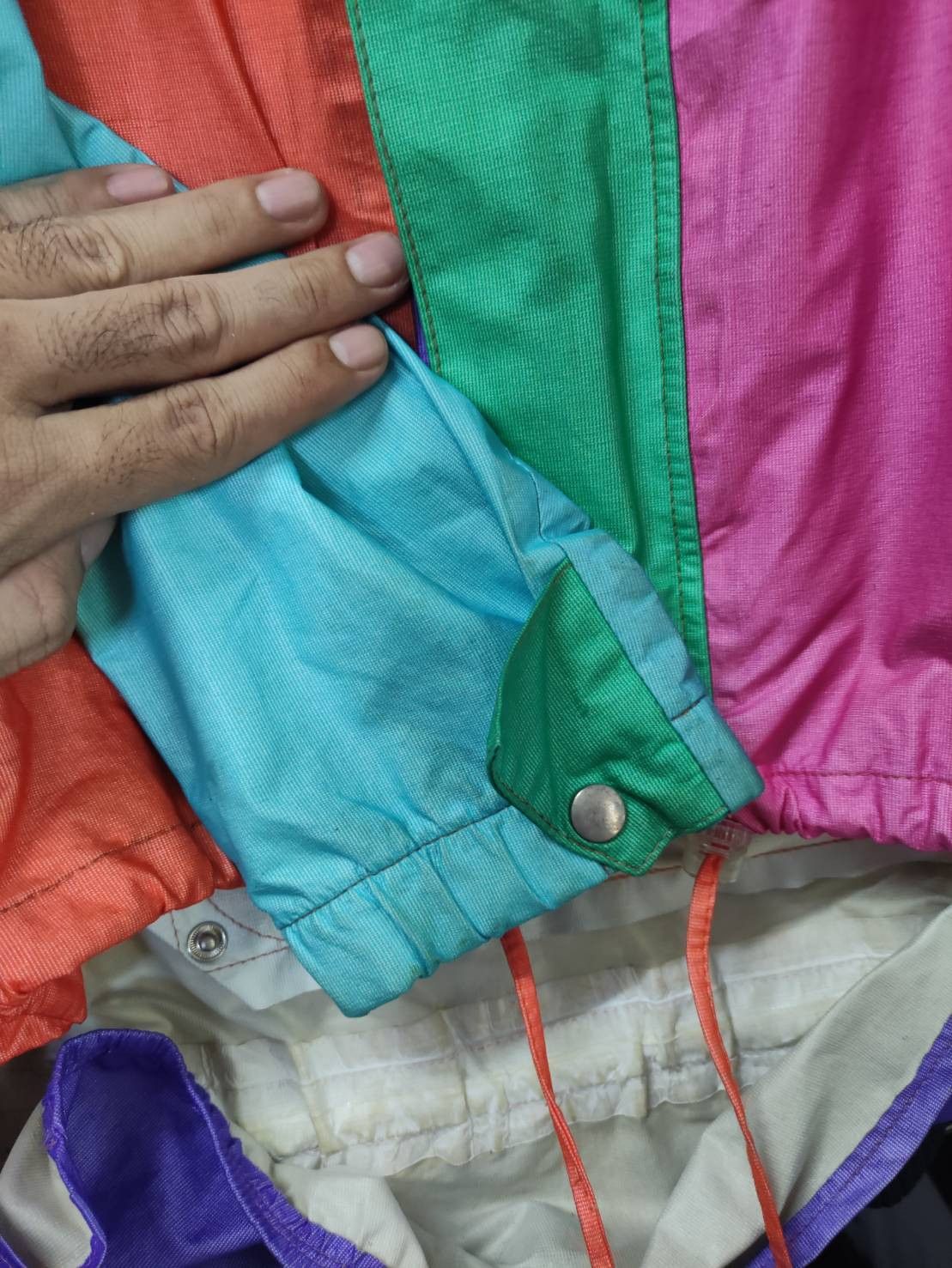 Goretex Vtg 90's Gore-Tex Multicolor Hoodie Jacket Size US XL / EU 56 / 4 - 9 Thumbnail