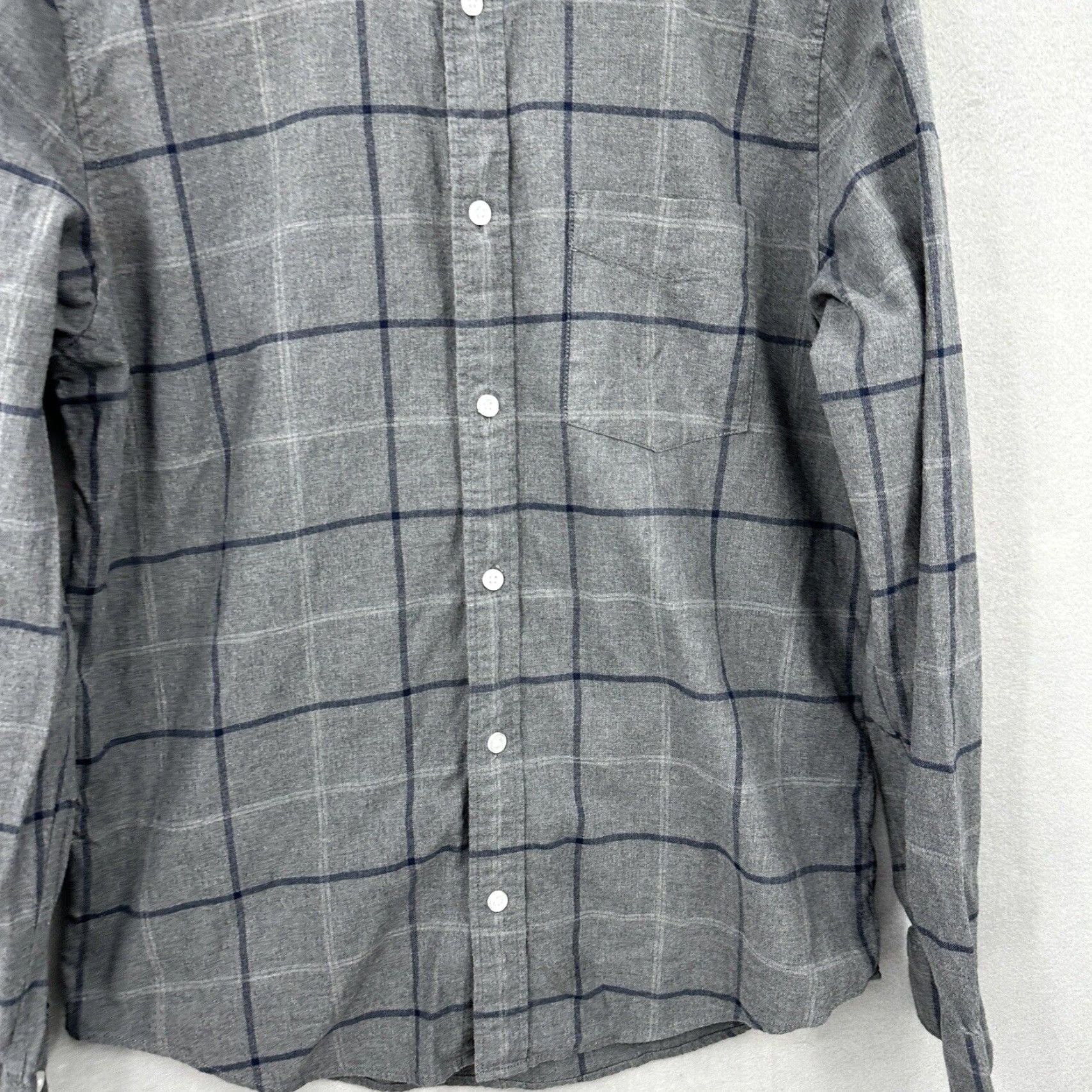 Everlane Everlane Shirt Women M Gray Flannel Button-Up Check Casual Pocket Preppy 90s Theme Mens Womens Girls Size M / US 6-8 / IT 42-44 - 5 Thumbnail