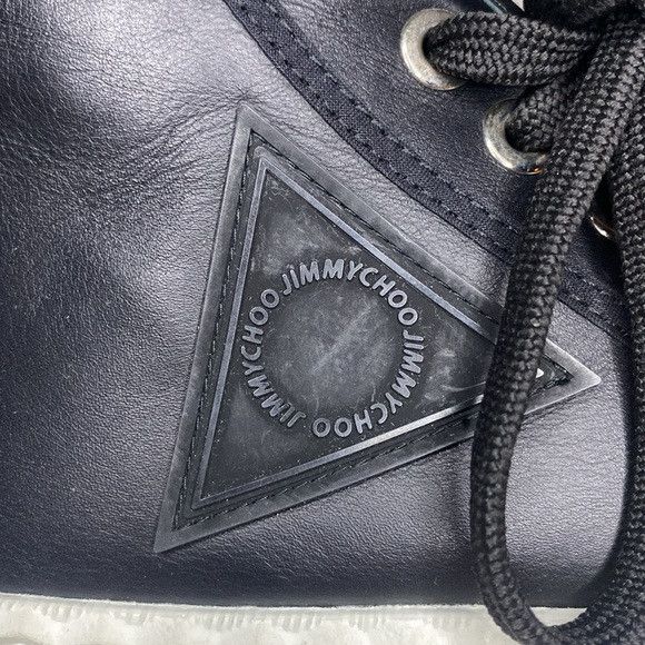Jimmy Choo Jimmy Choo Black Leather High Top Sneakers (EUR 41 / US 8) Size US 8 / EU 41 - 5 Thumbnail