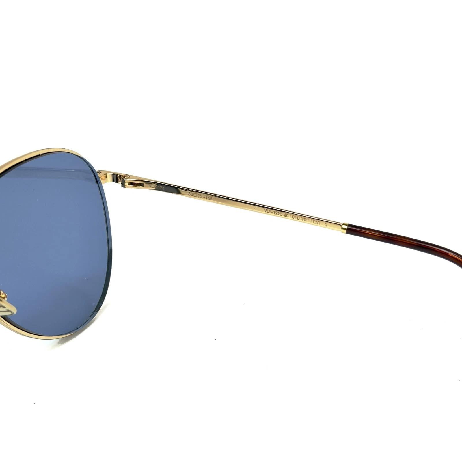 Valentino VALENTINO V LOGO VLS172 Gold Metal Blue VLS 172C Sunglasses Size ONE SIZE - 4 Thumbnail