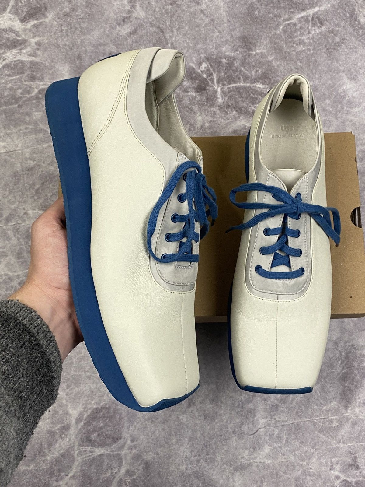 Eckhaus Latta Ugg X Eghaus Latta Square Toe Leather Low Top Sneakers Size US 11.5 / EU 44-45 - 1 Thumbnail
