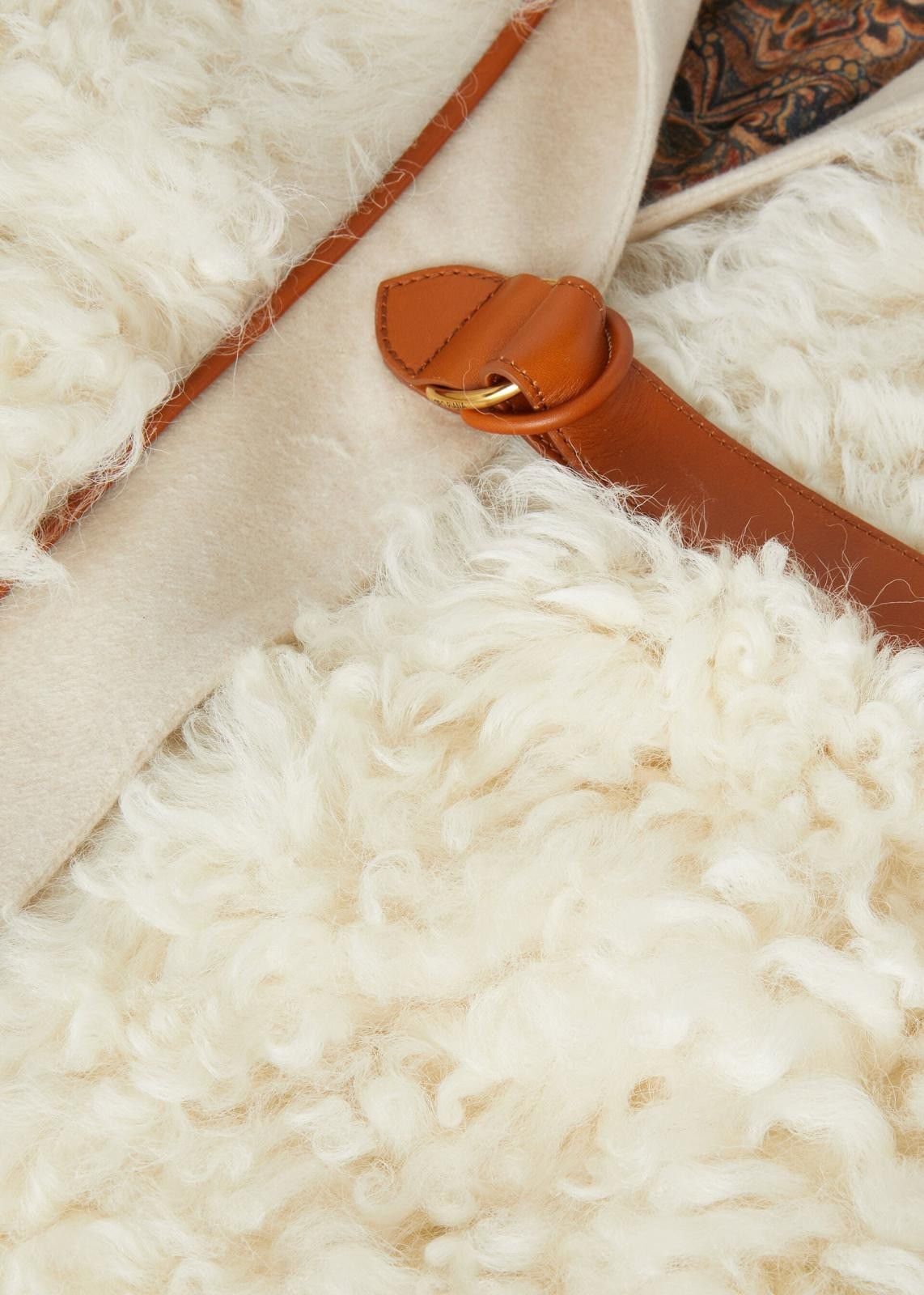 Loro Piana o1srvl11e1124 Azelie Curl Shearling Coat in White Size S / US 4 / IT 40 - 3 Thumbnail