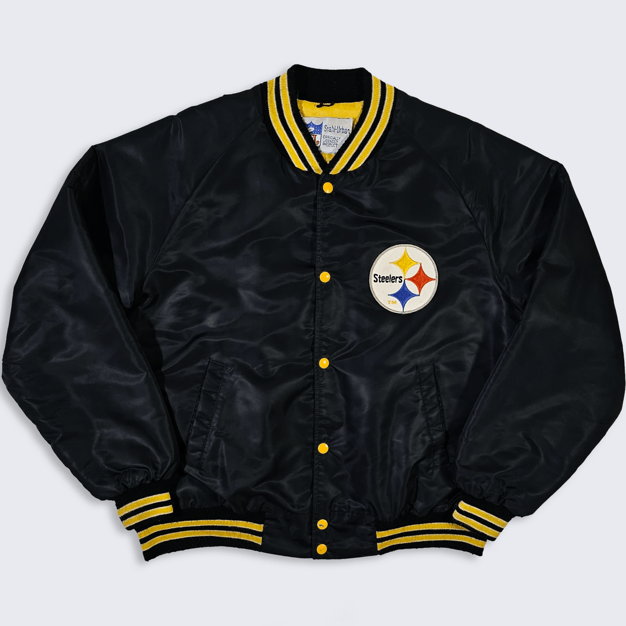 NFL Pittsburgh Steelers Vintage 70s Stahl Urban Satin Jacket Size US XL / EU 56 / 4 - 1 Thumbnail