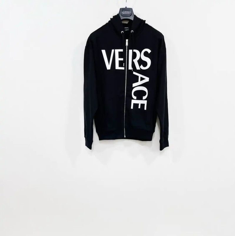 Versace Versace Black Cotton Long Sleeve Jacket 0089 Size US XL / EU 56 / 4 - 1 Thumbnail