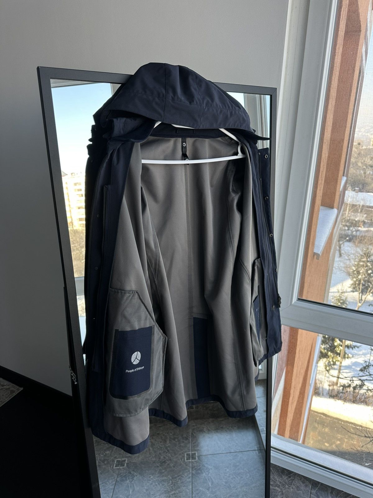 Other People of Shibuya Hachiko Mens Navy Coat Jacket Sz L Size US L / EU 52-54 / 3 - 11 Thumbnail