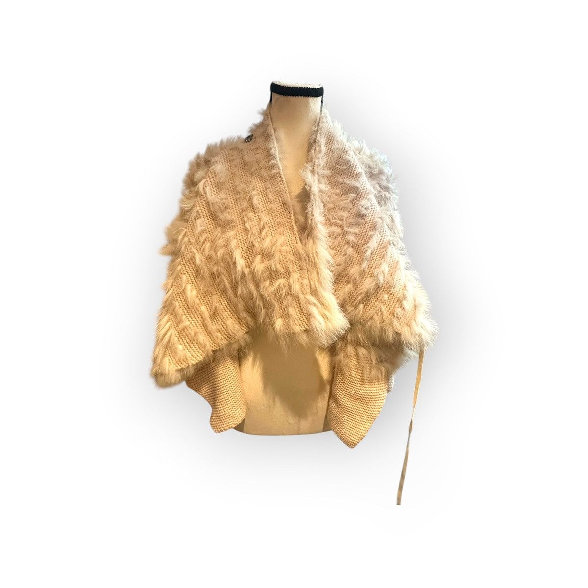 Pinko Women’s Designer M Blush Pinko Italian Wool & Fur Cardigan Size M / US 6-8 / IT 42-44 - 3 Thumbnail