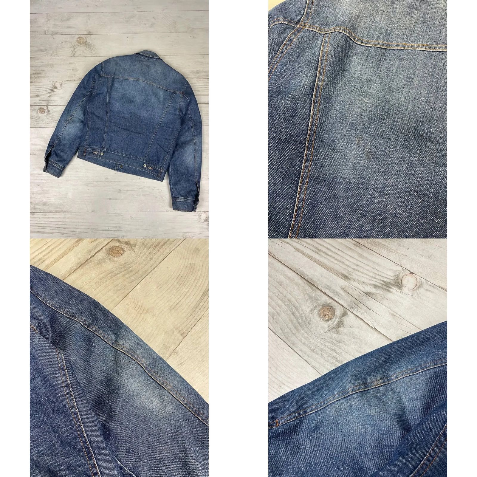 Dolce & Gabbana VINTAGE Dolce&Gabbana Denim Jacket Mens L Blue 90s 90s Bomber Logo Denim Jacket Leather? Size US L / EU 52-54 / 3 - 9 Thumbnail