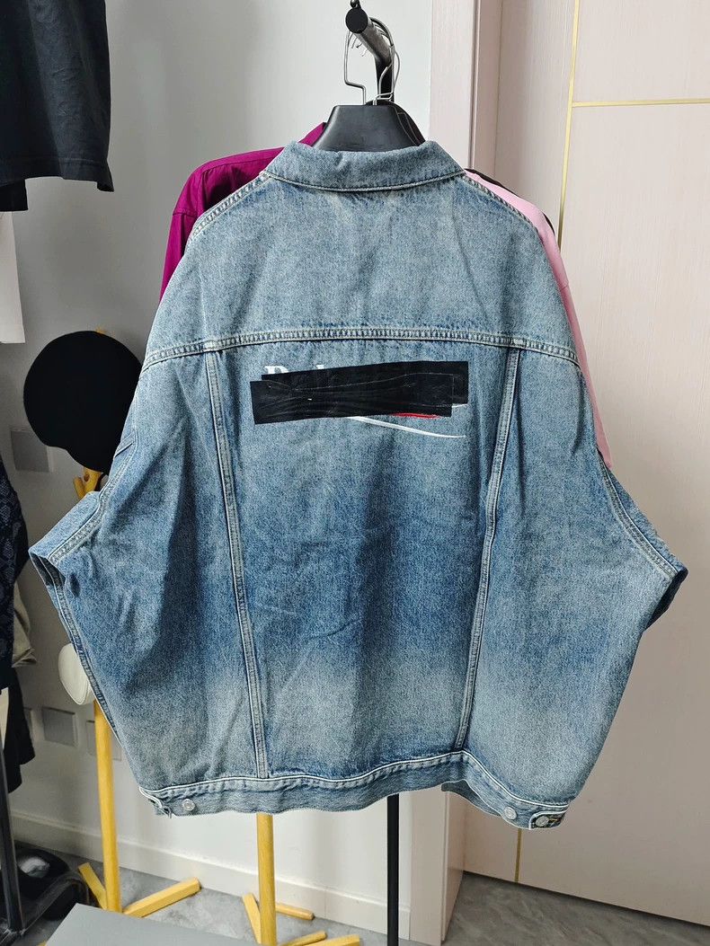 Balenciaga BalenciagaSS23 Shelter Tape Coke Washed Long Sleeve Denim J Size US L / EU 52-54 / 3 - 2 Thumbnail
