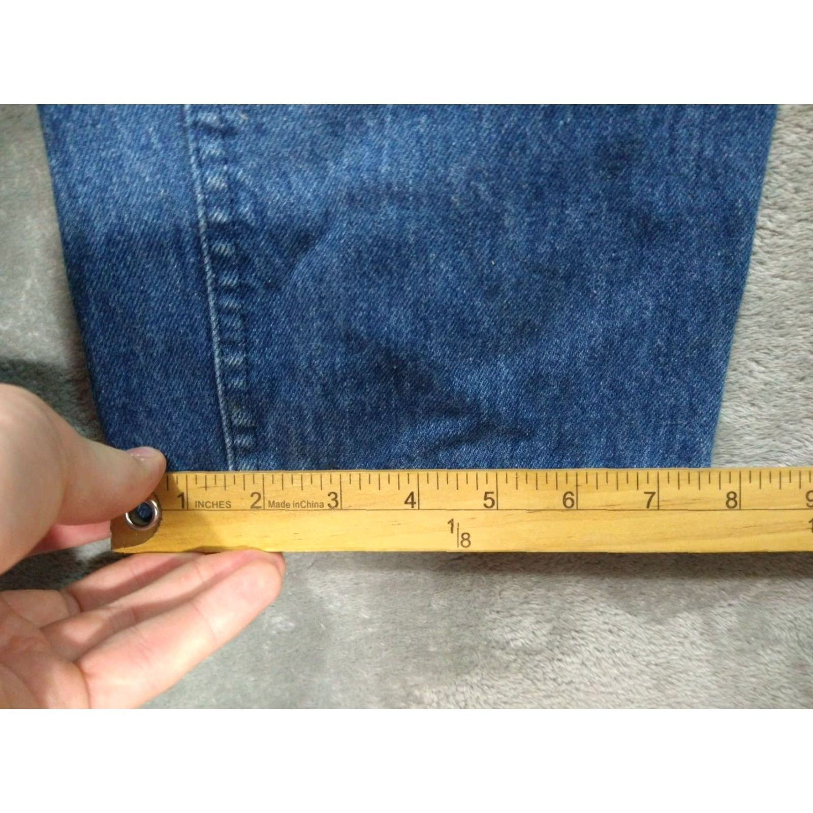 Lee VINTAGE Lee Jeans Womens 10 Blue Denim Talon Aztec Straight Leg High Rise Jeans 90s Womens Size 32" / US 10 / IT 46 - 7 Thumbnail