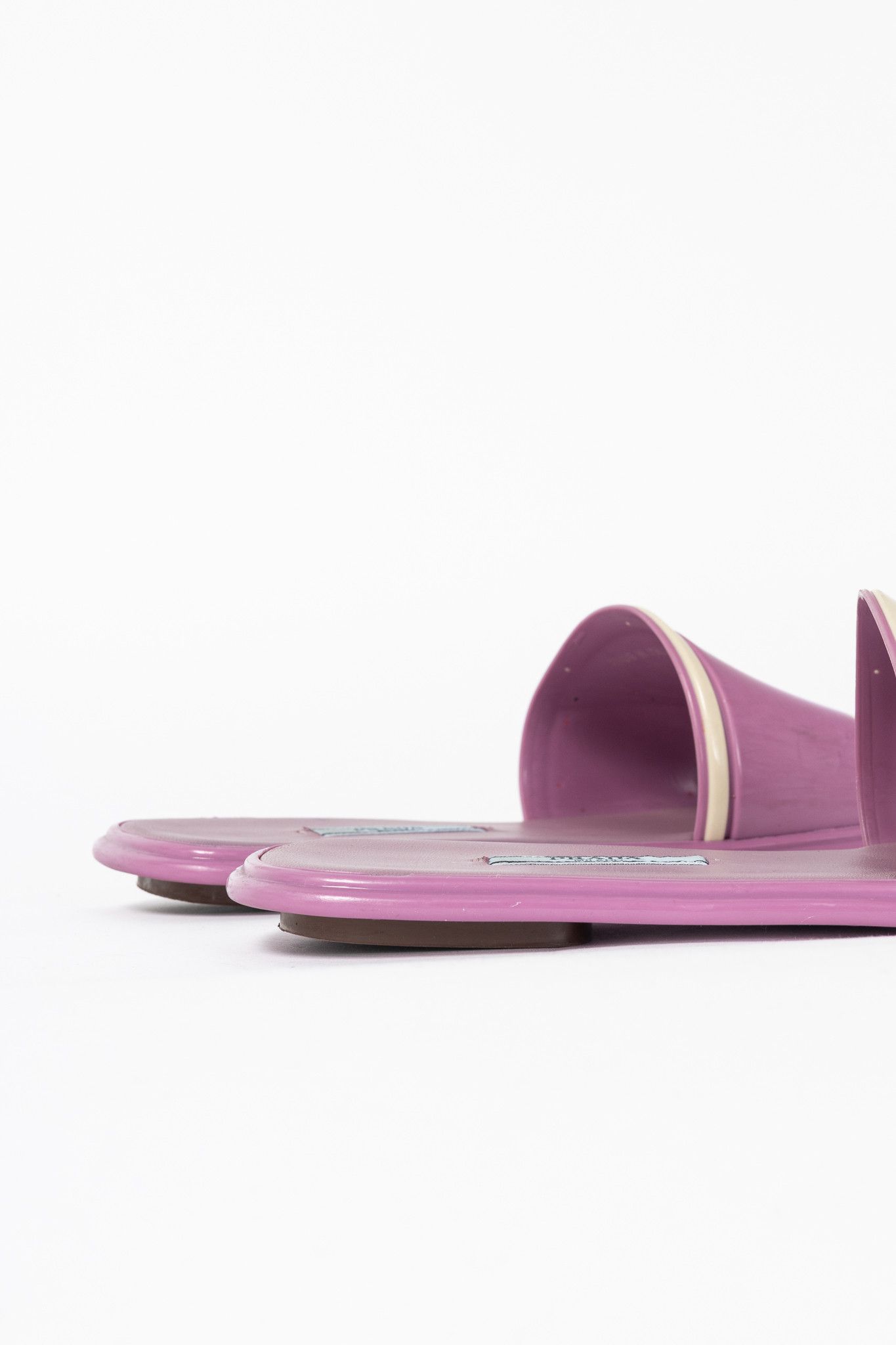 Prada Prada SS17 Runway Pink Color-Block Rubber & Leather Slides Size US 7.5 / IT 37.5 - 9 Thumbnail