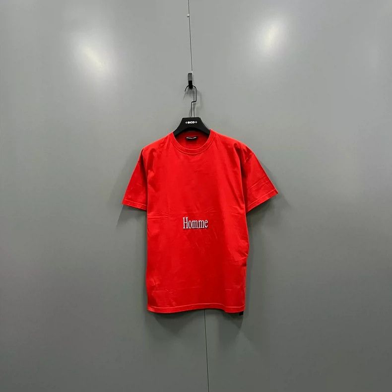 Balenciaga Balenciaga Red Letter Printed Short Sleeve Size US S / EU 44-46 / 1 - 1 Thumbnail