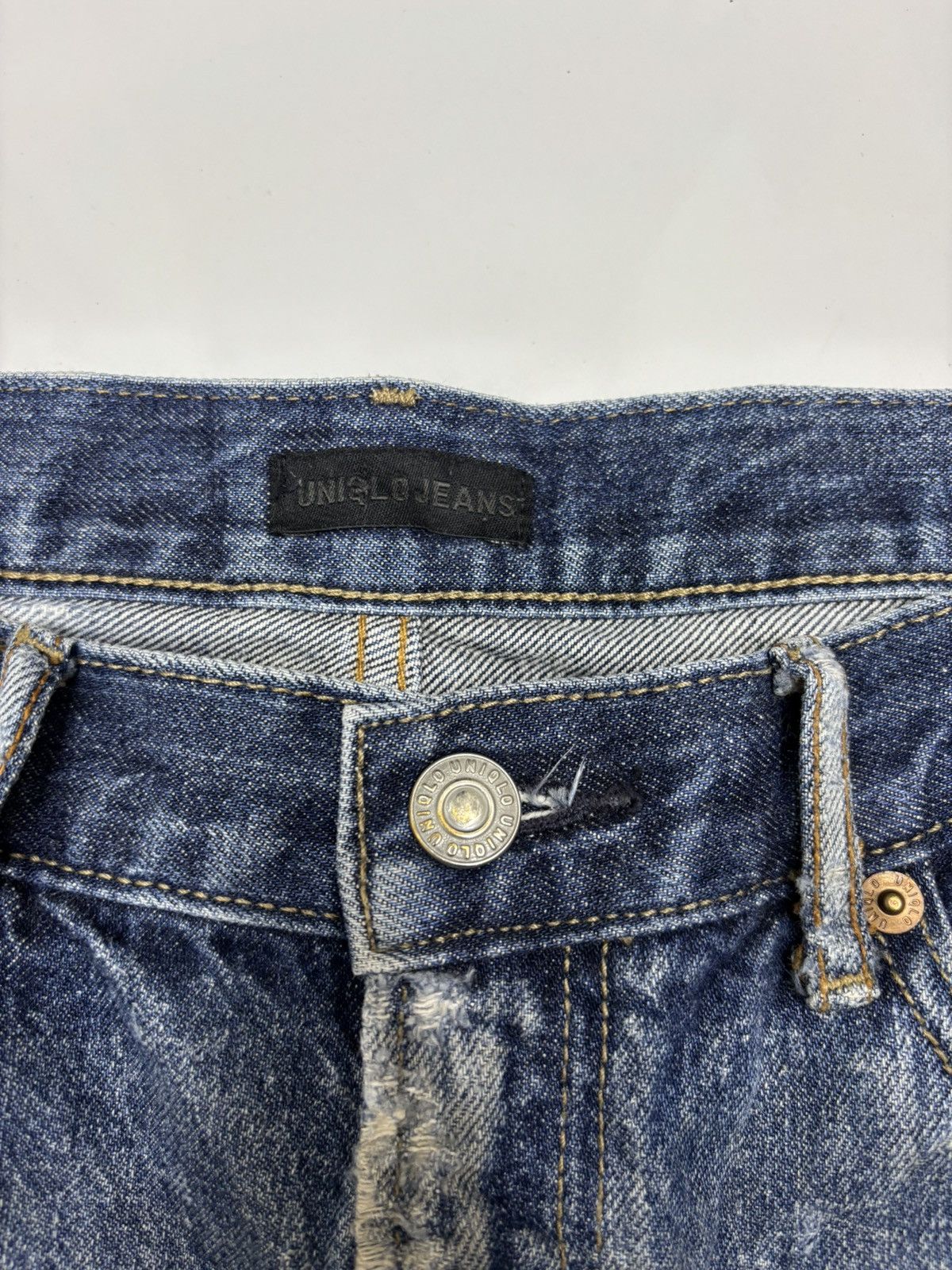 Undercover × Uniqlo Vintage Uniqlo Selvedge Dirty Distressed Denim Jeans Size US 30 / EU 46 - 7 Thumbnail
