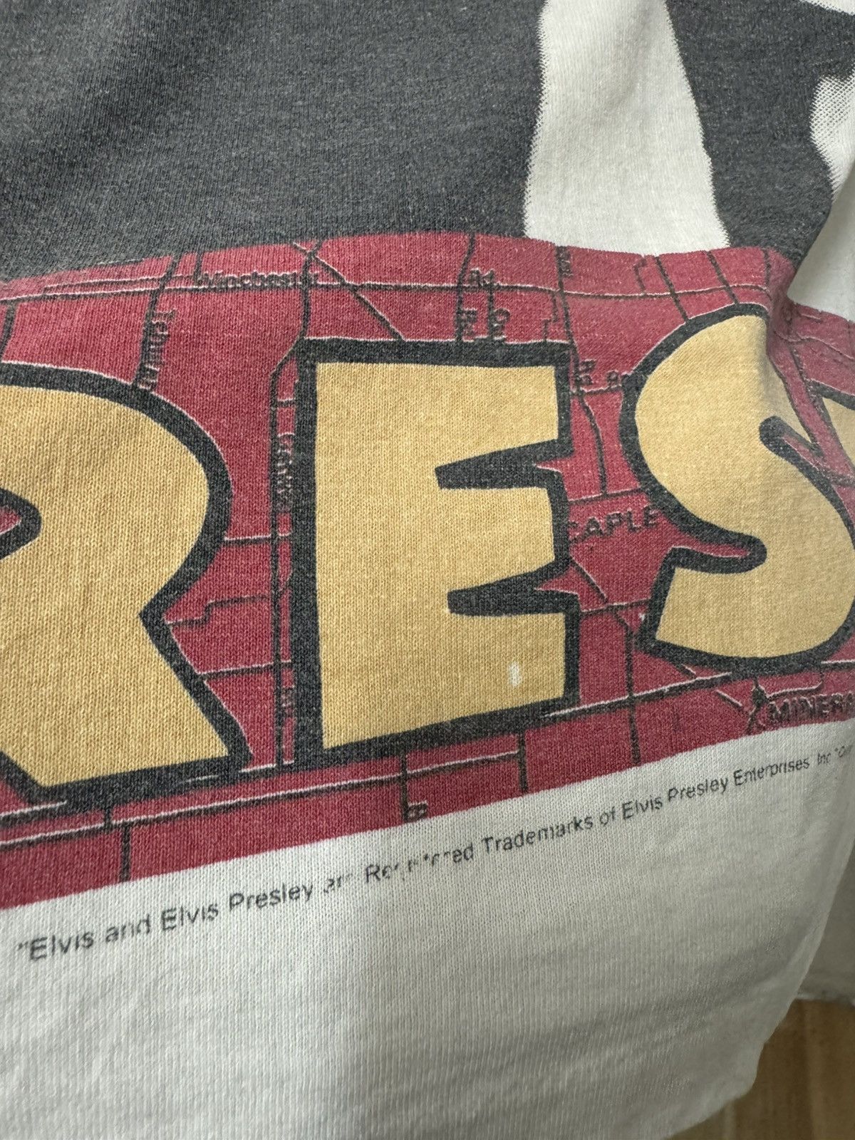 Band Tees × Vintage Vintage Elvis Presley Mosquitohead 90s t shirt Size US XXL / EU 58 / 5 - 3 Thumbnail