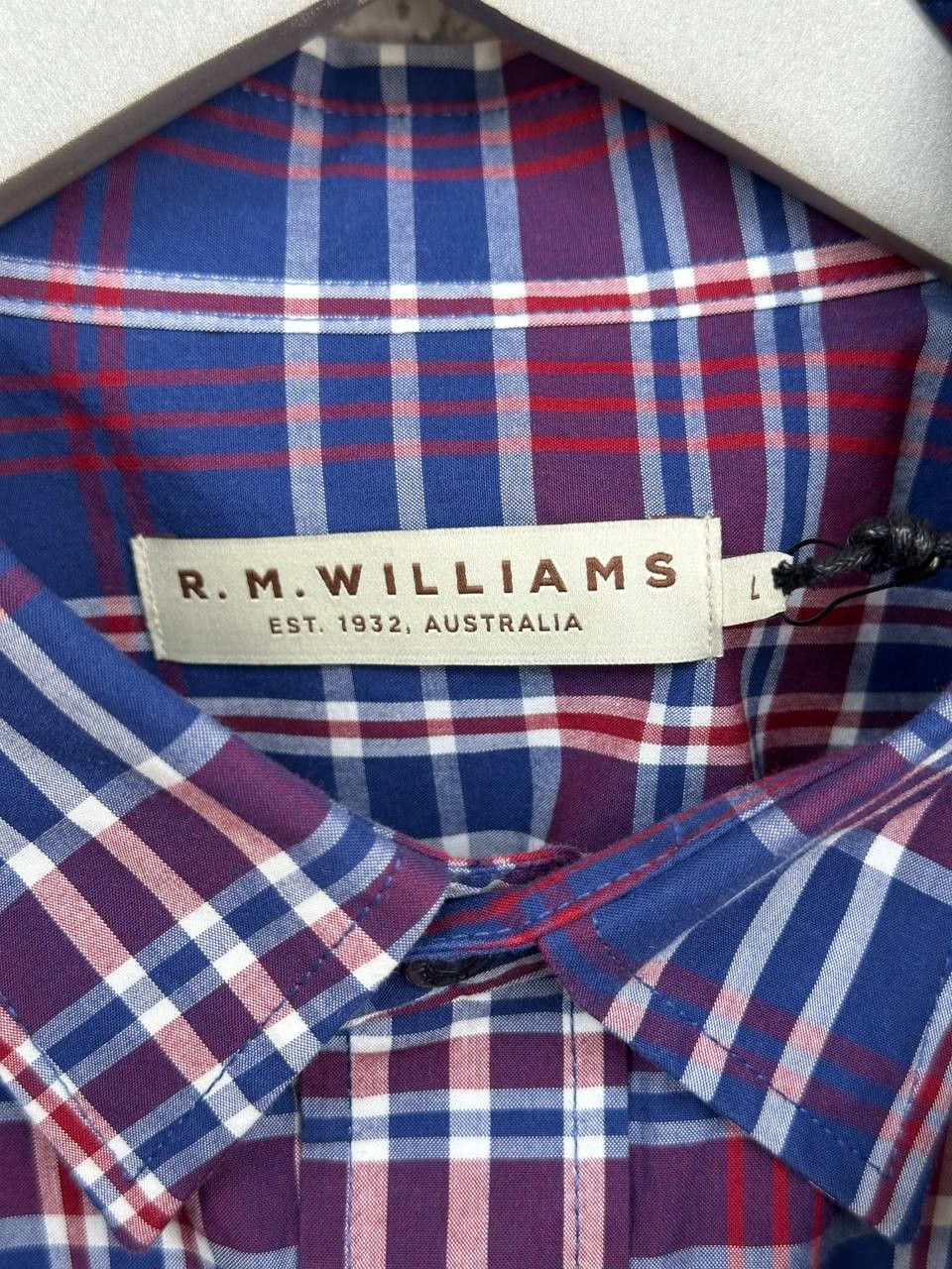 R.M. Williams NWT R.M. Williams Collins Button Up Shirt Check LS Point Size US L / EU 52-54 / 3 - 15 Thumbnail