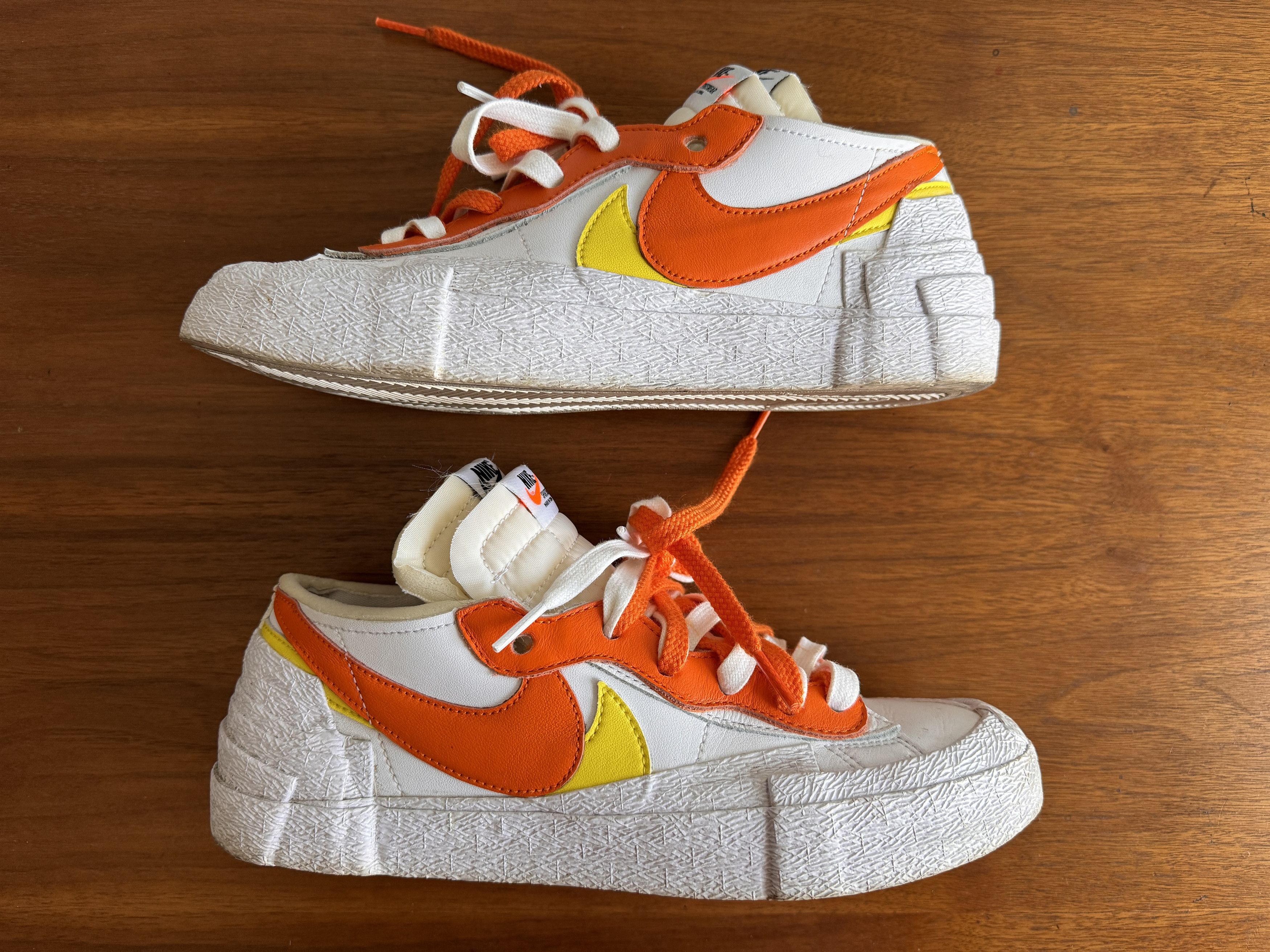 Nike × Sacai Nike x Sacai blazer low “white magma orange” Size US 7.5 / EU 40-41 - 2 Thumbnail