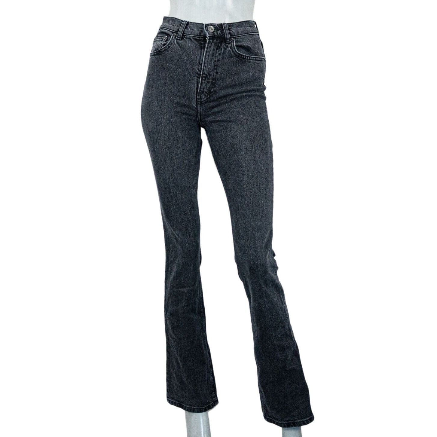 Reformation REFORMATION High-Rise Kick Flare Denim Jeans Black Erie Wash Size 24" / US 00 / IT 34 - 1 Thumbnail