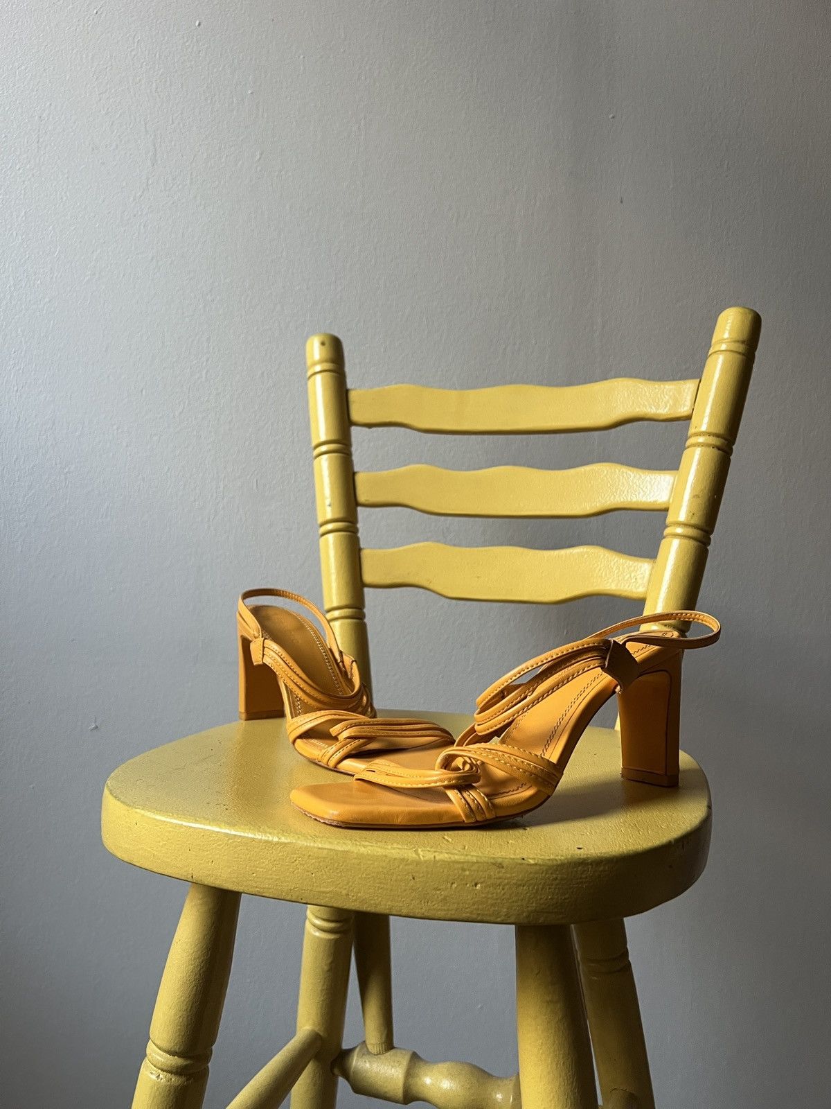 Sandro Sandro Paris Faye Yellow Open Heels Size US 8 / IT 38 - 6 Thumbnail