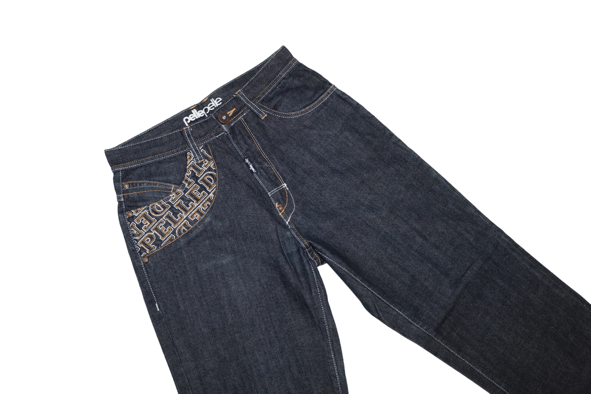 Pelle Pelle 🔥VTG 90s Pelle Pelle Straight-leg Raw Denim Baggy Rap Jeans Size US 30 / EU 46 - 3 Thumbnail