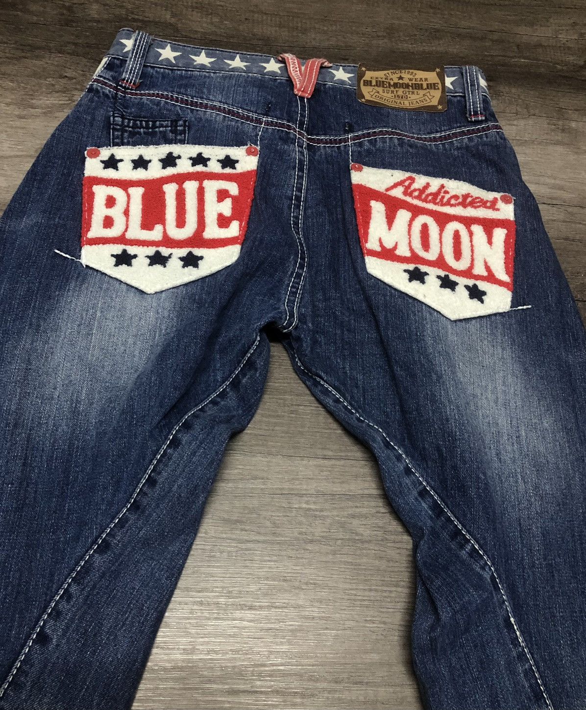 Japanese Brand BLUE MOON BLUE DENIM JEANS Size US 30 / EU 46 - 6 Thumbnail