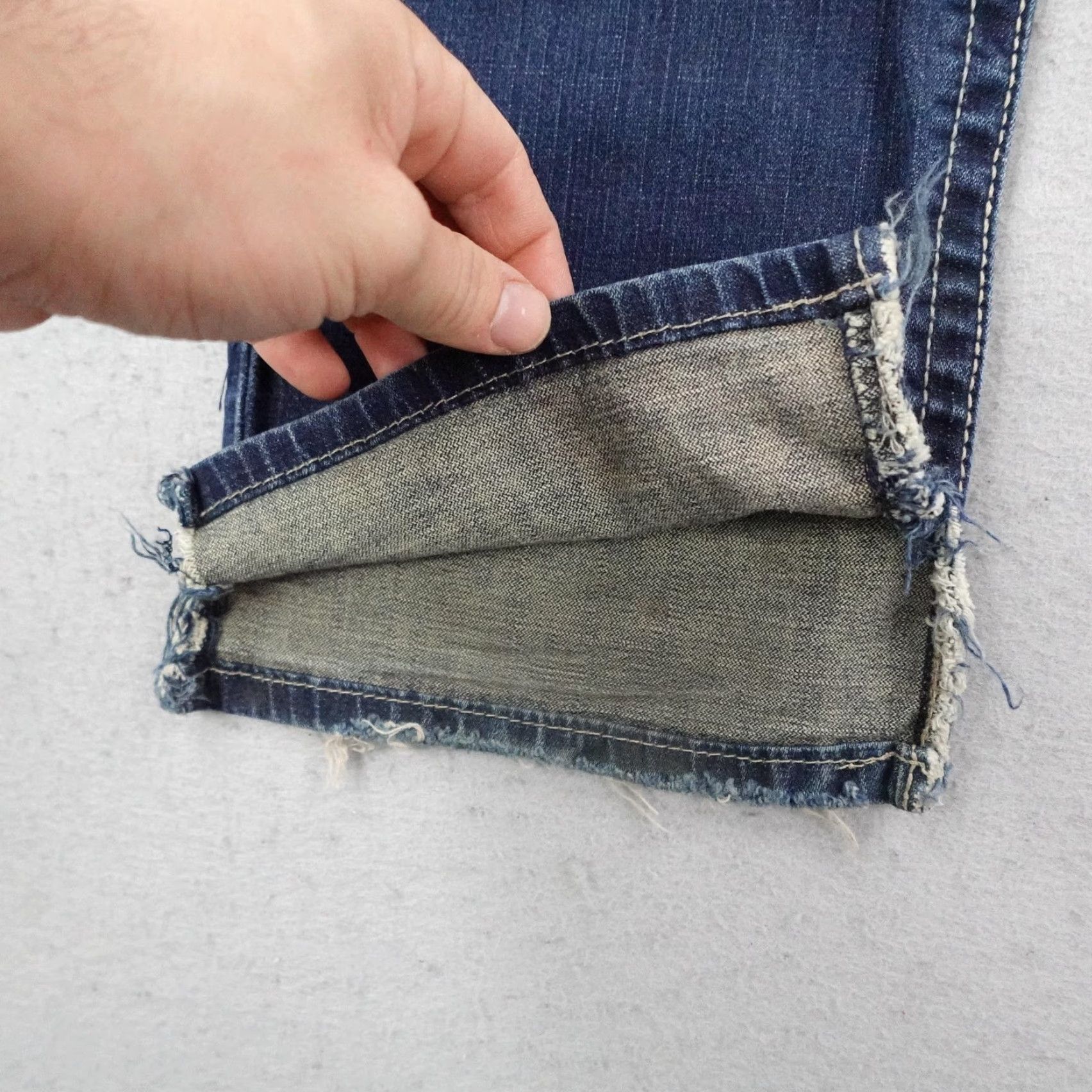Denime Cinch Sawyer Jeans Mens 30x32 Blue Denim Straight 5-Pocket Western Whisker Faded Size US 30 / EU 46 - 6 Thumbnail