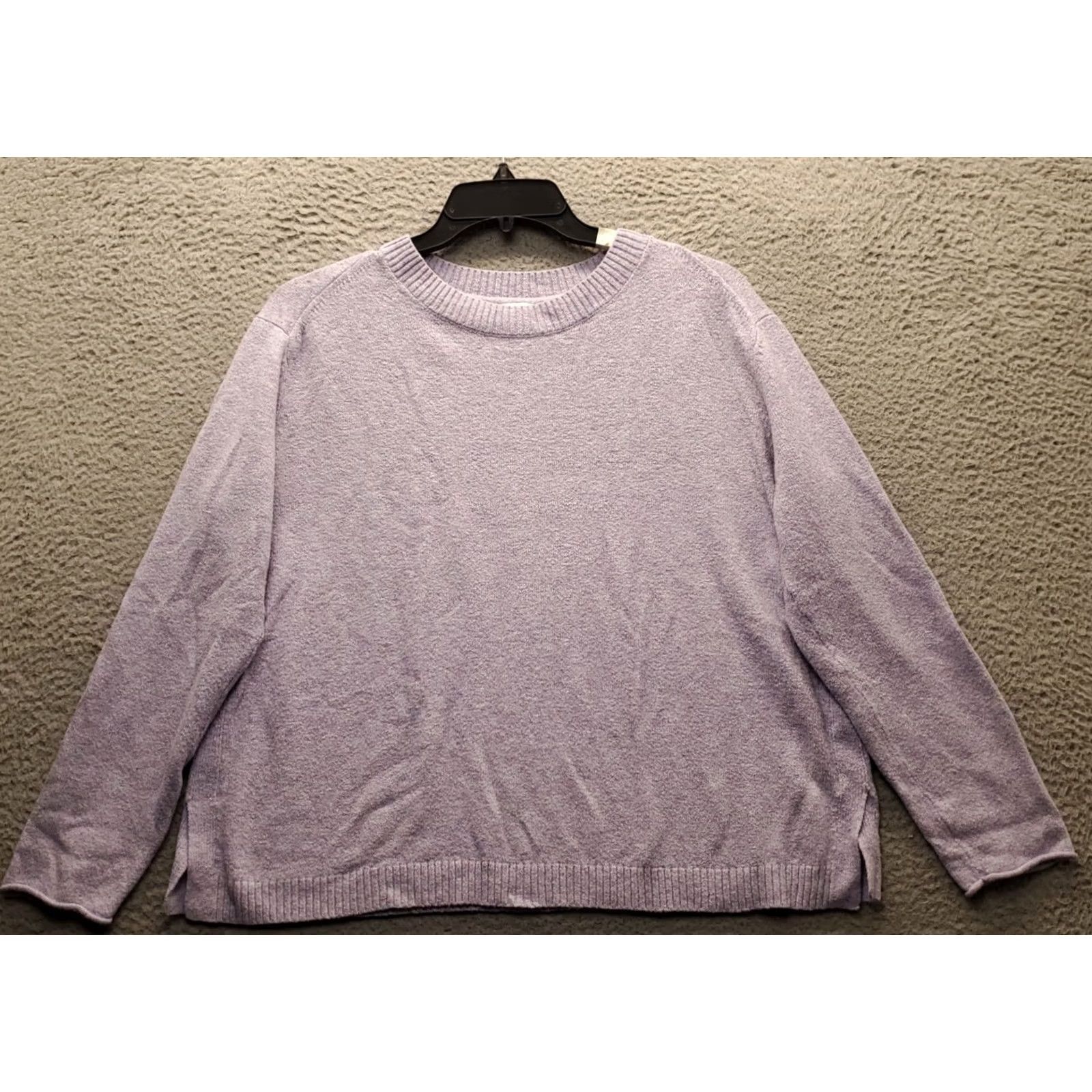 J. Jill J. Jill Sweater Womens Size M Purple Knit Oversized Crew Neck Pullover Size M / US 6-8 / IT 42-44 - 2 Thumbnail