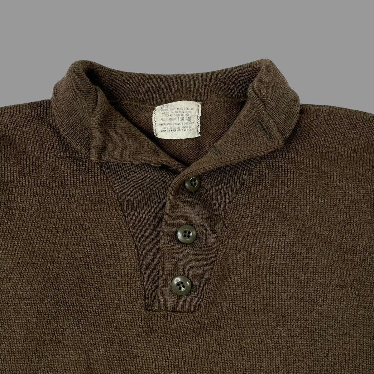 Vintage Vintage 1960s knit military sweater Size US M / EU 48-50 / 2 - 4 Thumbnail